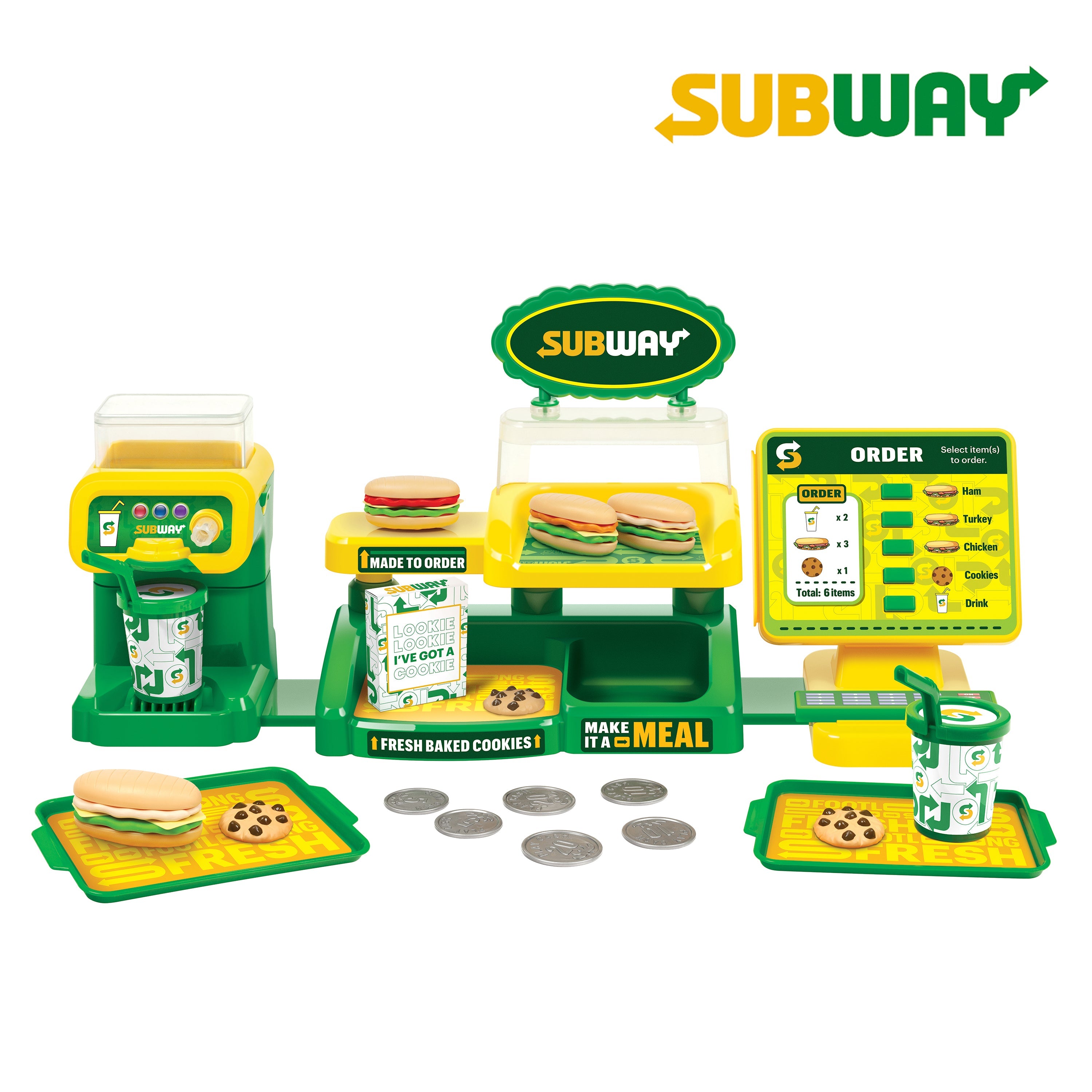 SUBWAY ミールトイ ディスプレイ マービン Subway Sandwich Playset for kids 53 Piece – World Tech Toys