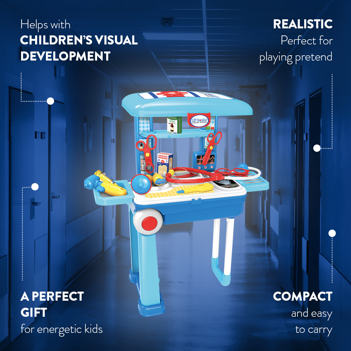 Lil' Doctor Luggage Playset (23 Piece) HobbyTron™ World Tech Toys