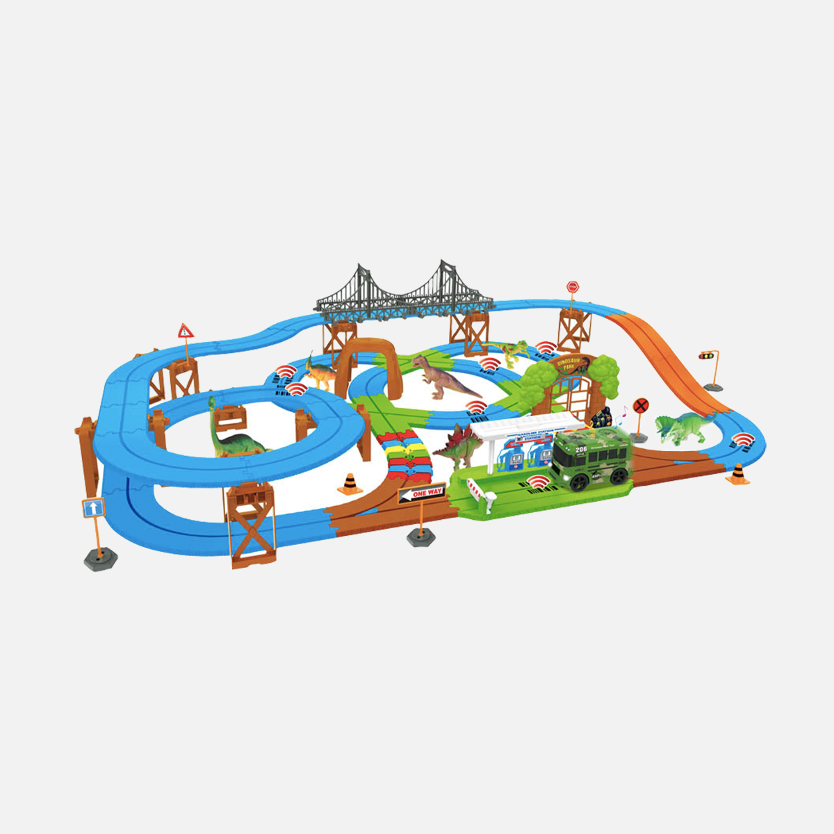 Intelli Bus Dino Safari Galaxy Flex-Track (115 piezas)