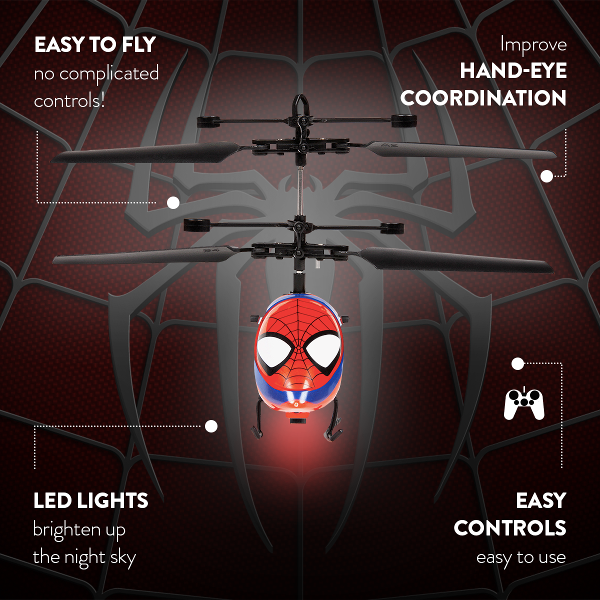 Helicóptero de control remoto de 2 canales de Spider-Man