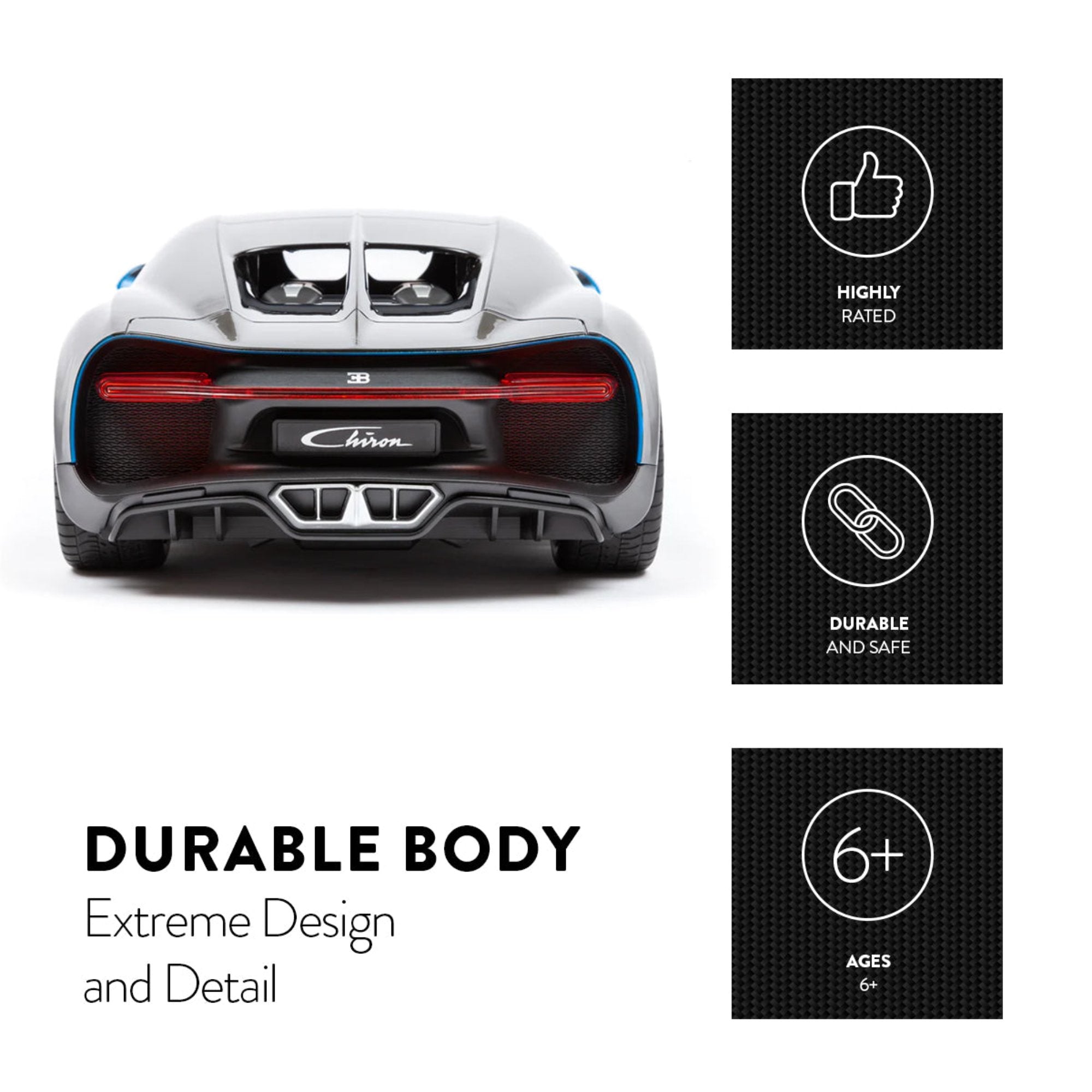 1:10 Bugatti Chiron RTR Electric 2.4Ghz RC Car - - Comes with Rechargeable Battery
