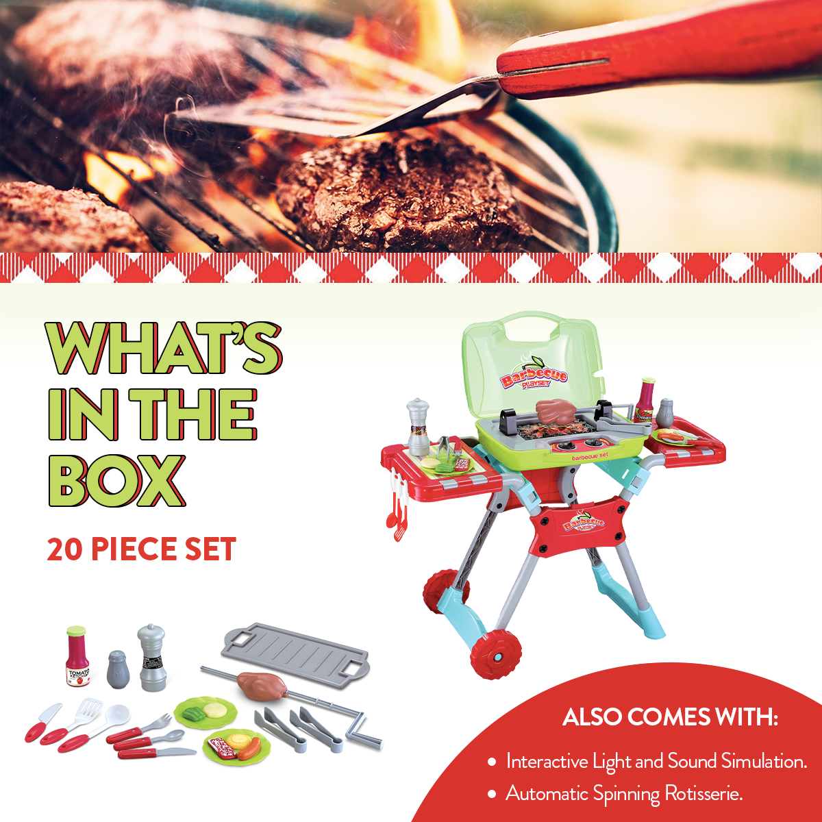 Juego de barbacoa para niños
