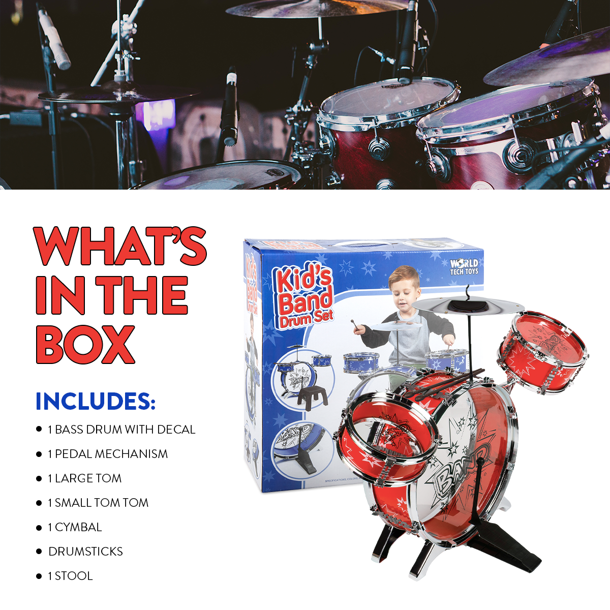 Big Band Drum Set | HobbyTron™ – World Tech Toys