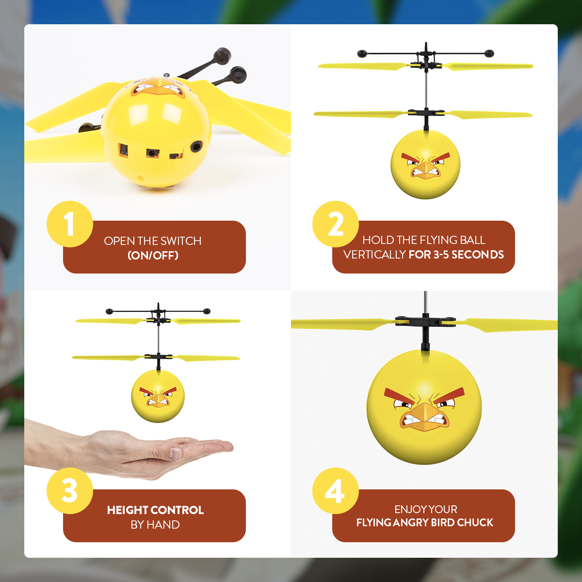 Angry Birds Chuck Bola Helicóptero