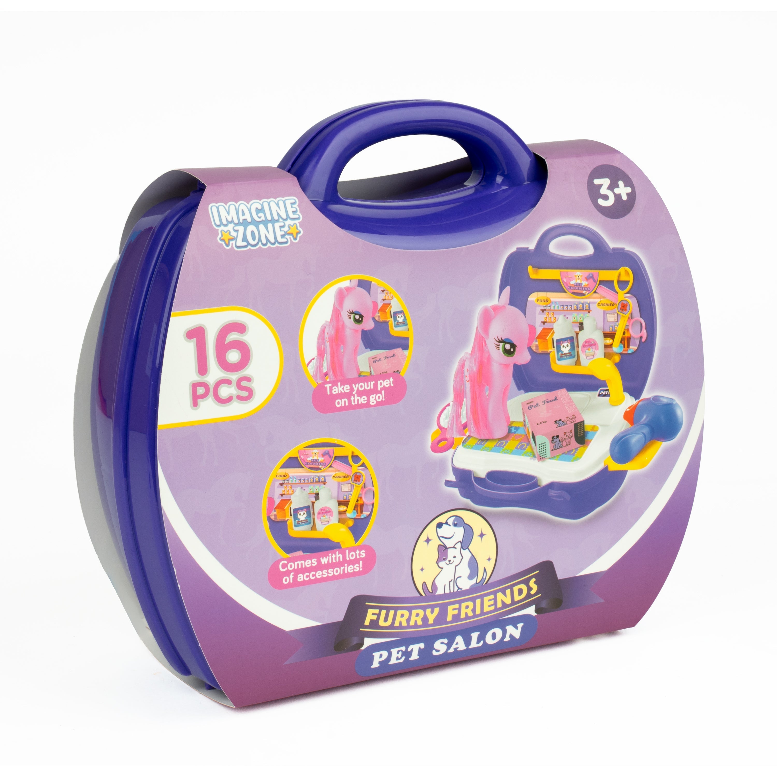 Furry Friends Pet Salon carry Case (16 Pcs)