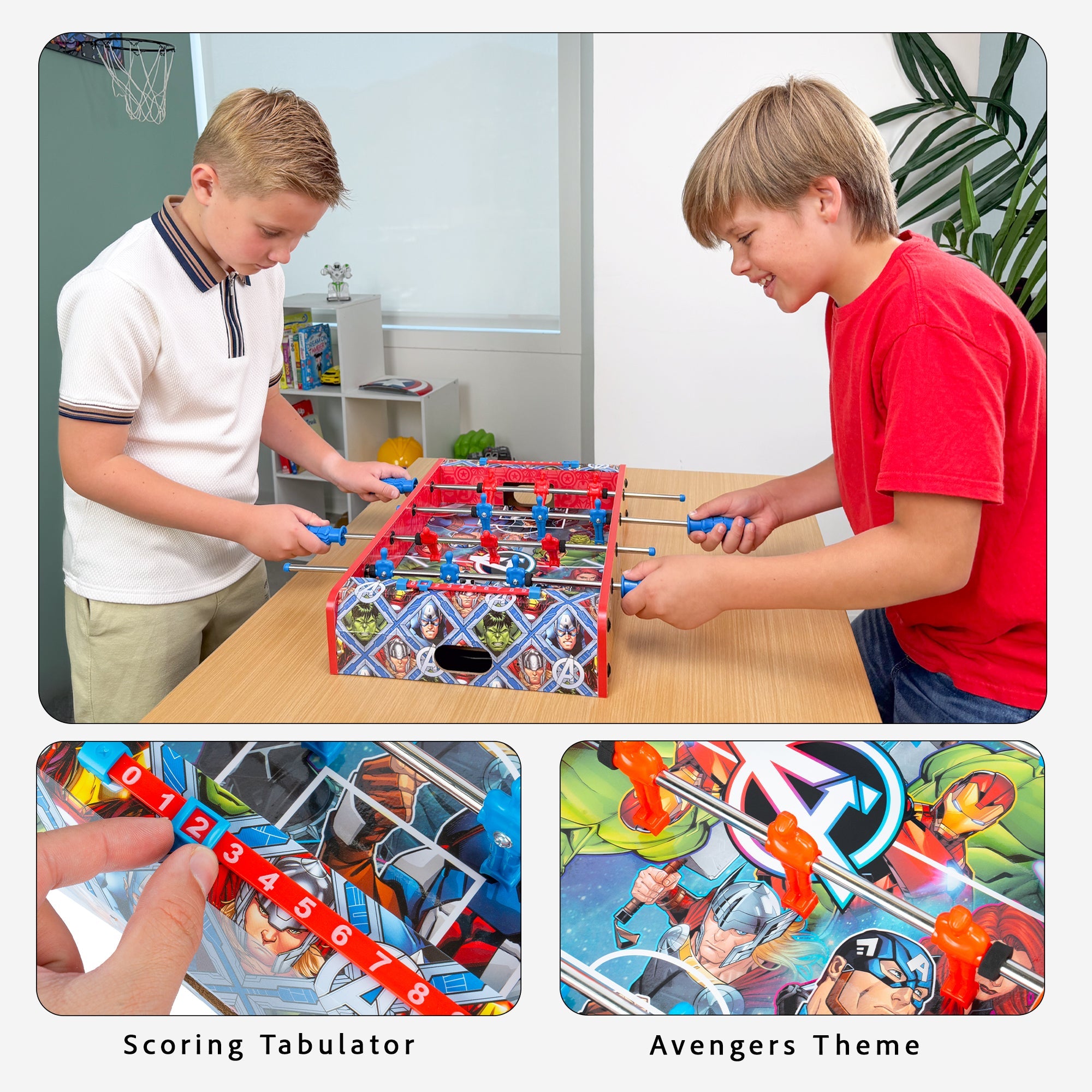 Avengers Wooden Tabletop Foosball Game