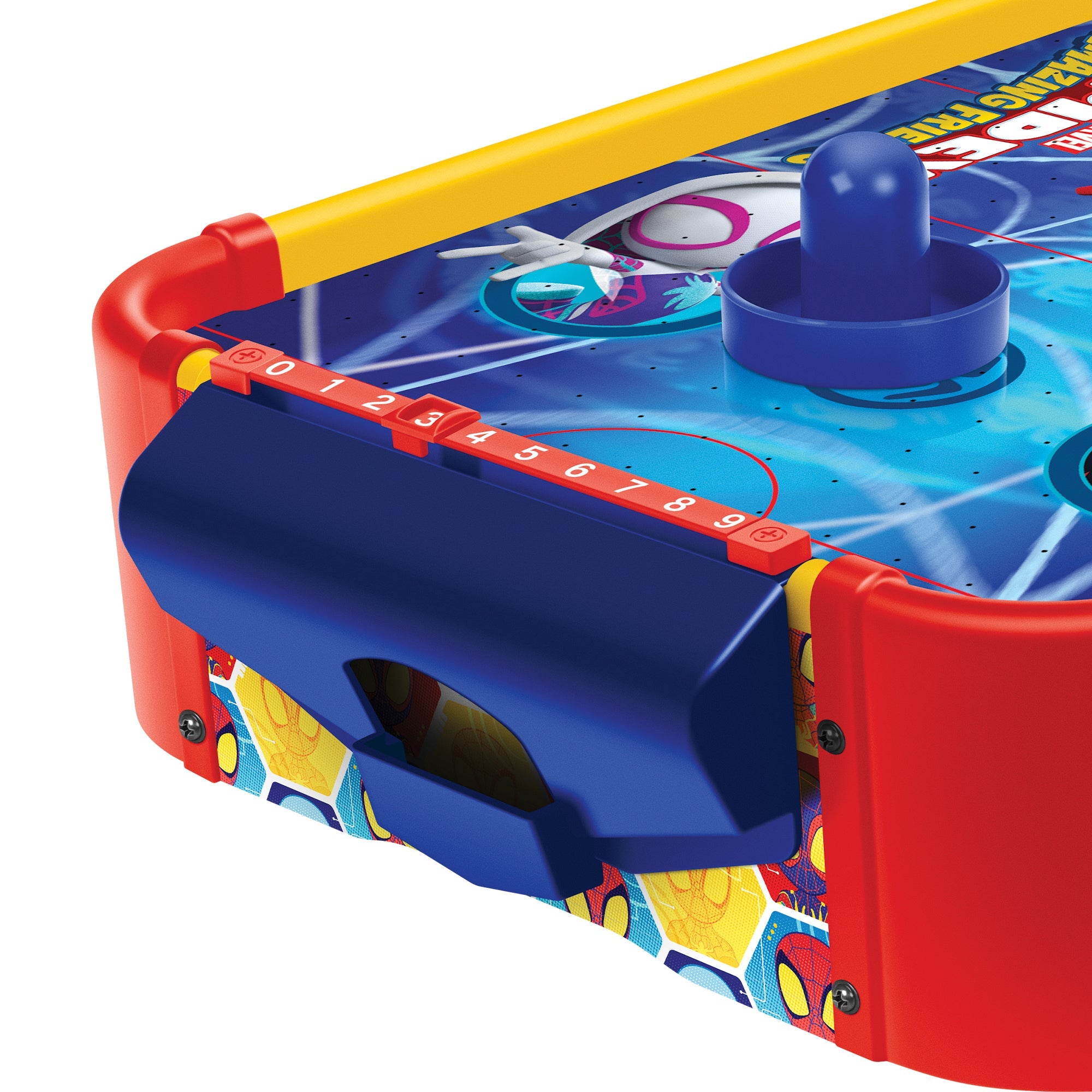 Spidey and His Amazing Friends Electronic Wooden Tabletop Air Hockey