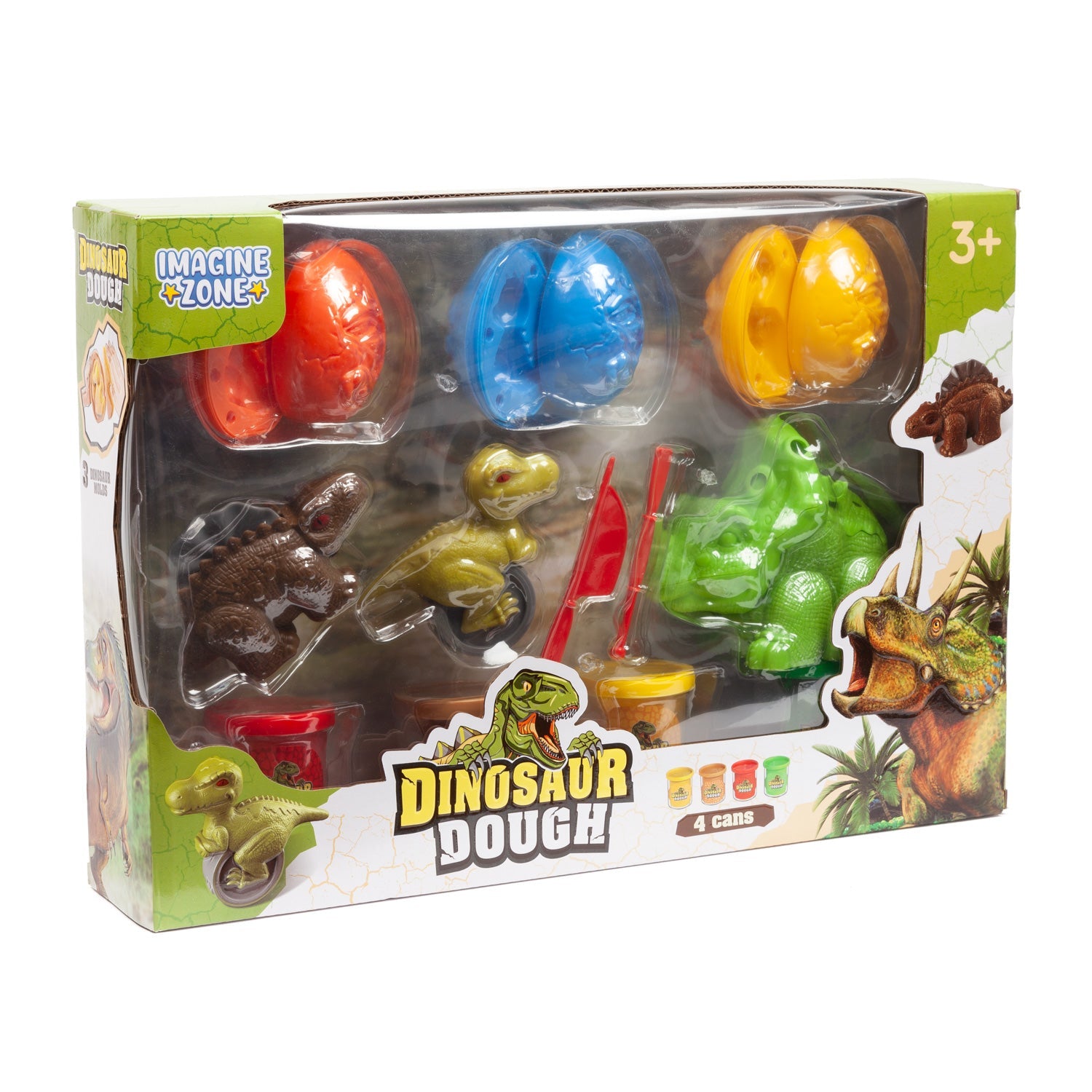 Juego de 12 piezas de plastilina de dinosaurios