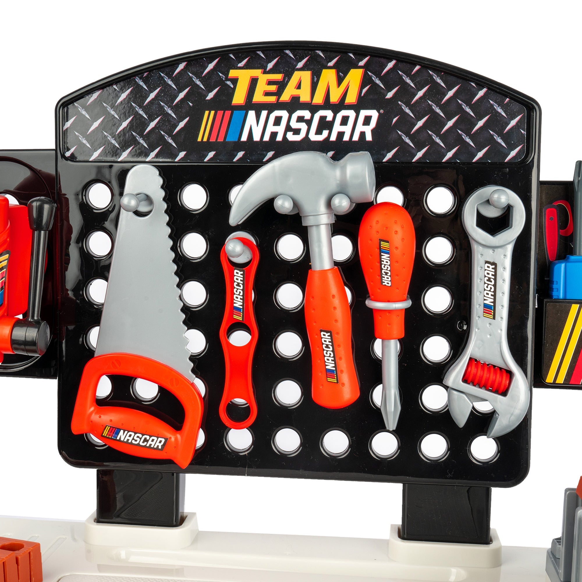 Team Nascar Pit Stop Playset with Take Apart Car (84 Pieces