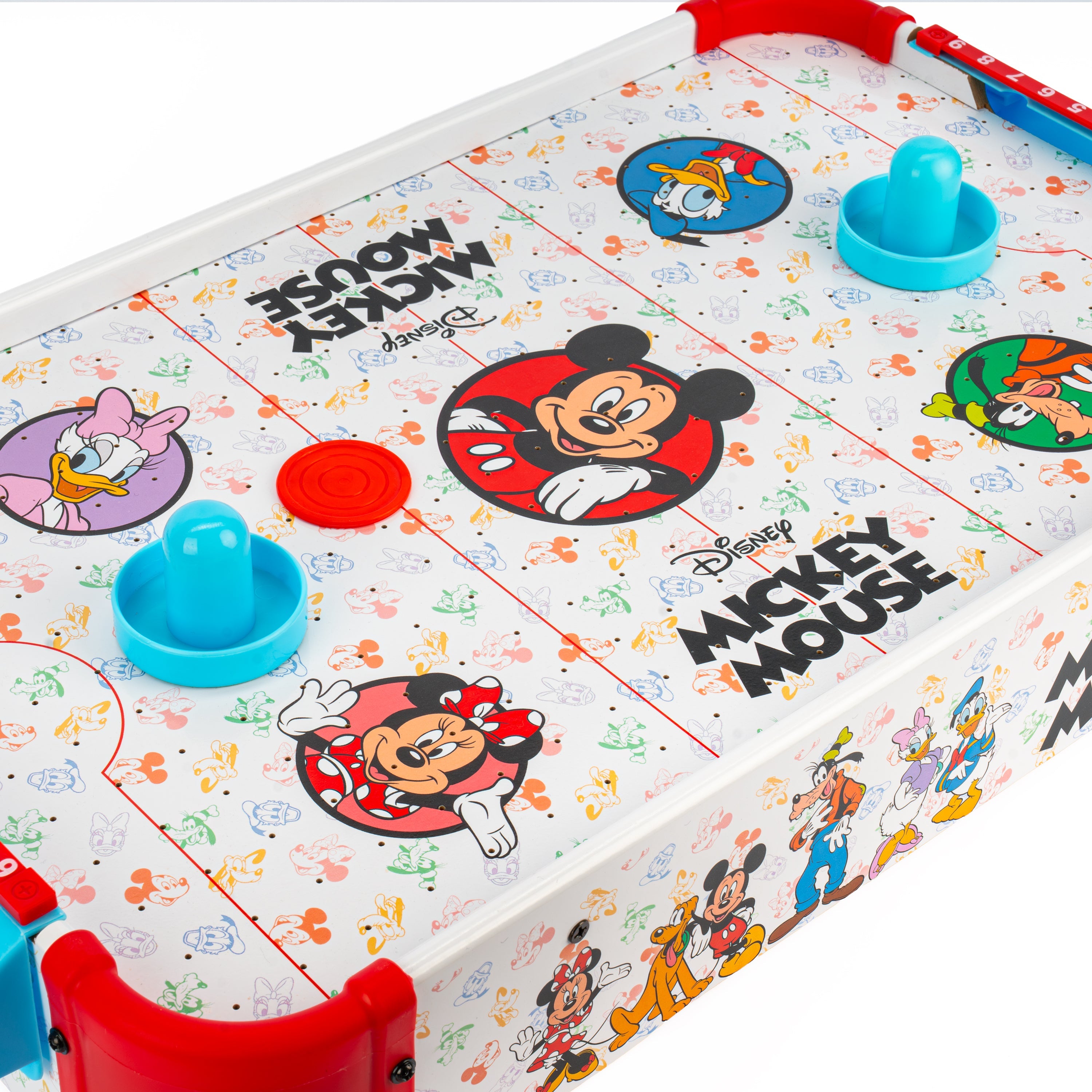 Disney Mickey Mouse Electronic Wooden Tabletop Air Hockey