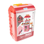Set de juego 3 en 1 de cocina móvil con 49 piezas