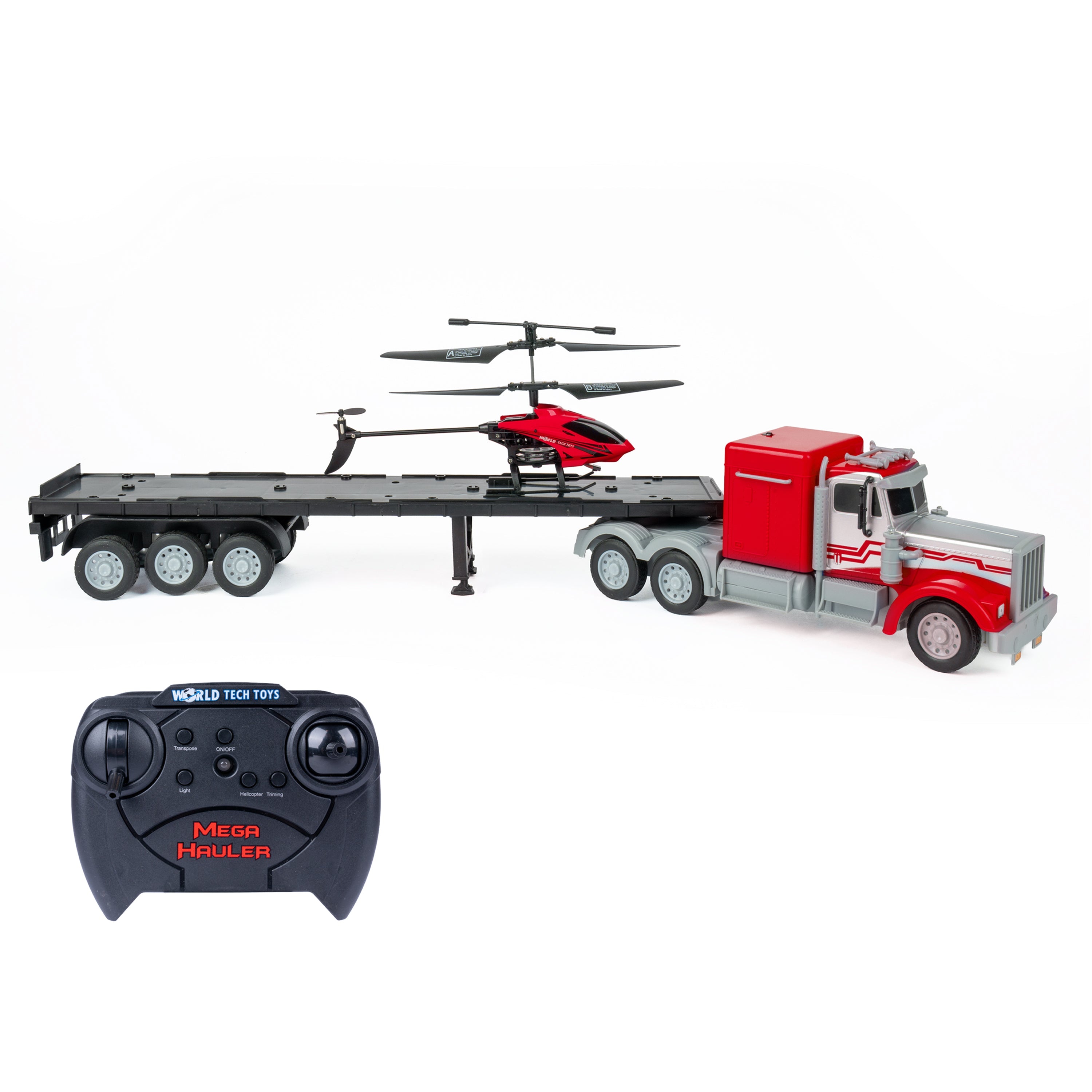 Helicóptero y camión Mega Hauler Gyro RC [paquete de 2]