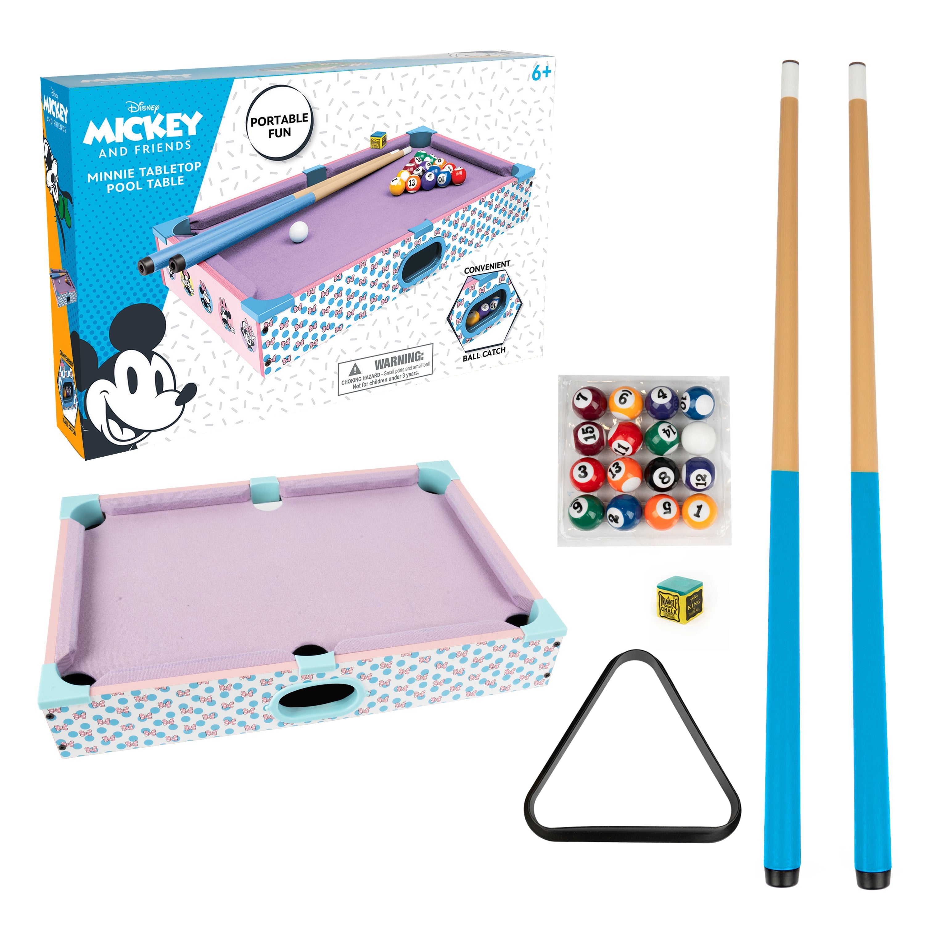 Minnie Mouse Tabletop Pool Table