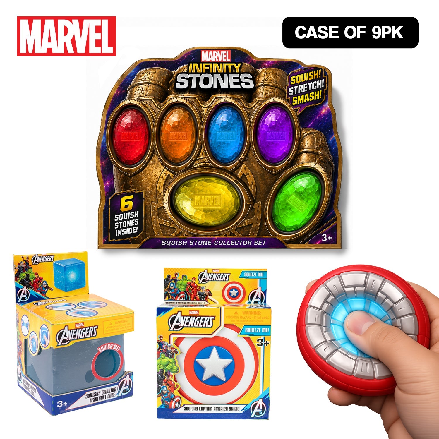 9Pk Mojis Collectible Marvel Icon Squishes,