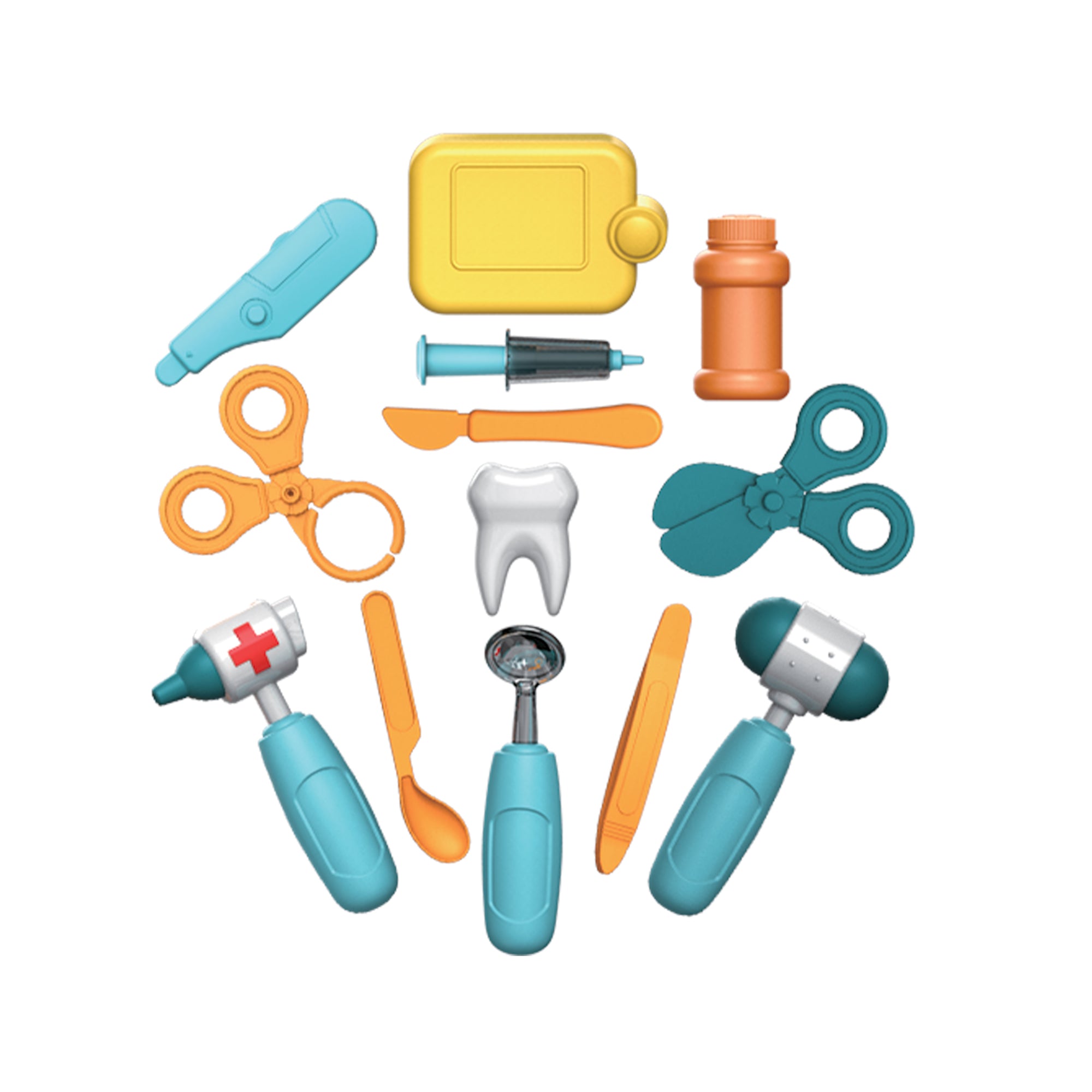 Set de juego de doctor, dentista y maleta médica (18 piezas)