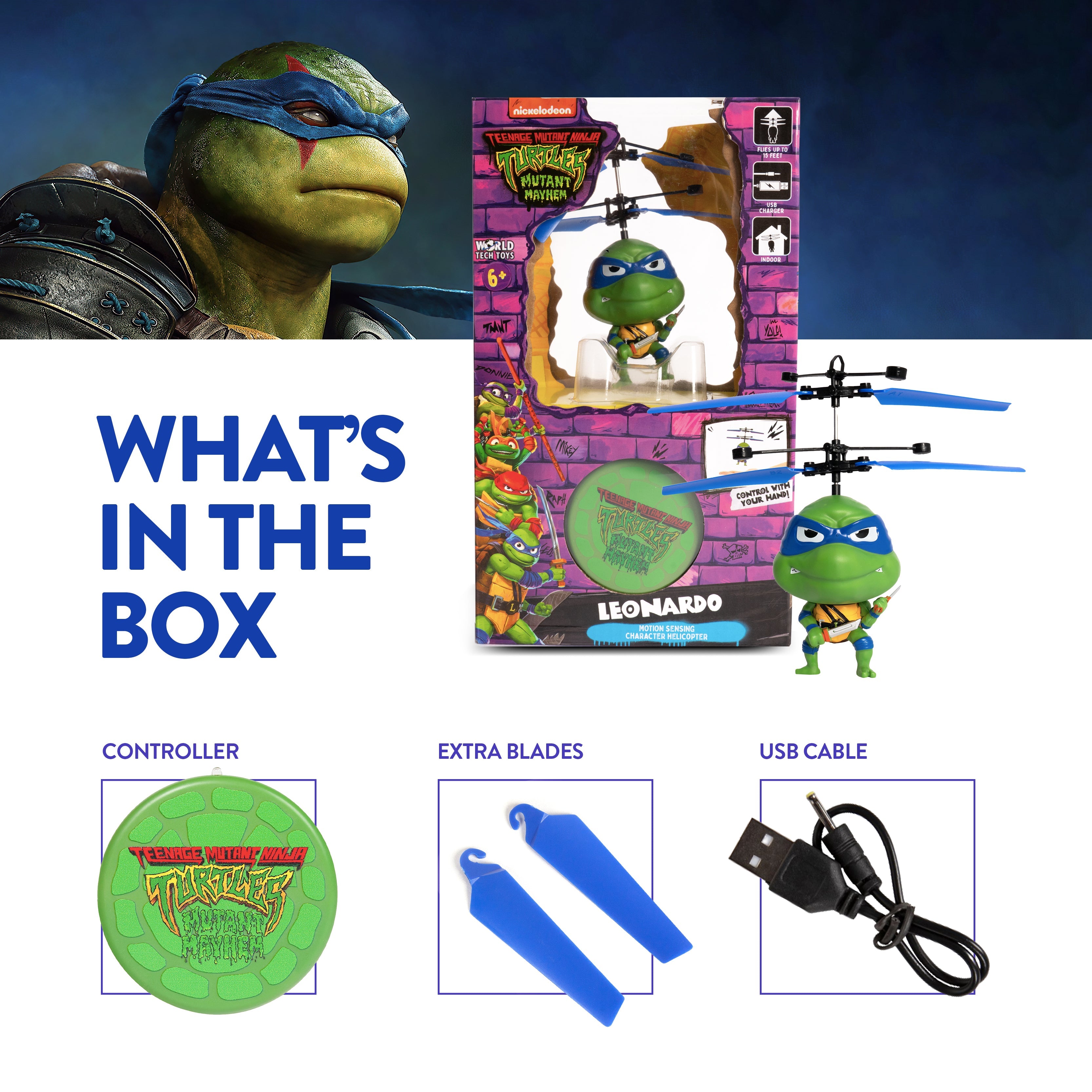 TMNT Caos Mutante Leonardo Ovni Cabezón