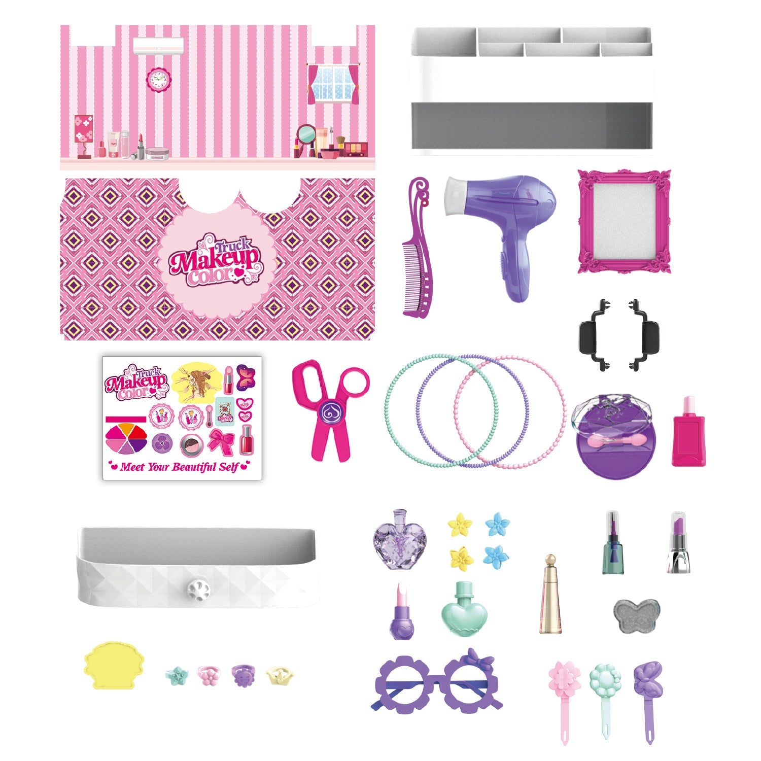 Set de juego "Autocaravana de Maquillaje Móvil" de 37 piezas
