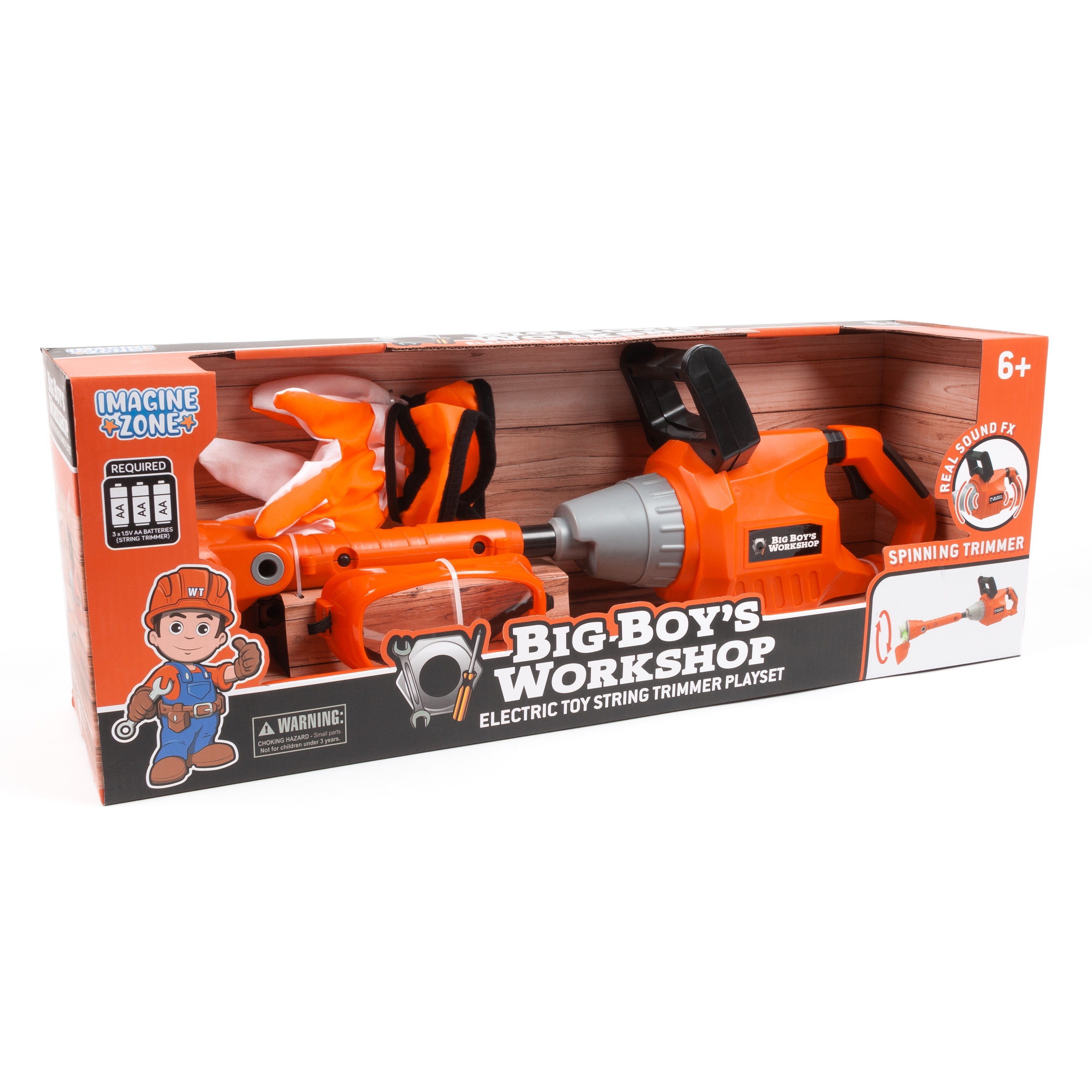 Big Boy's Workshop Electric Toy String Trimmer Playset – World