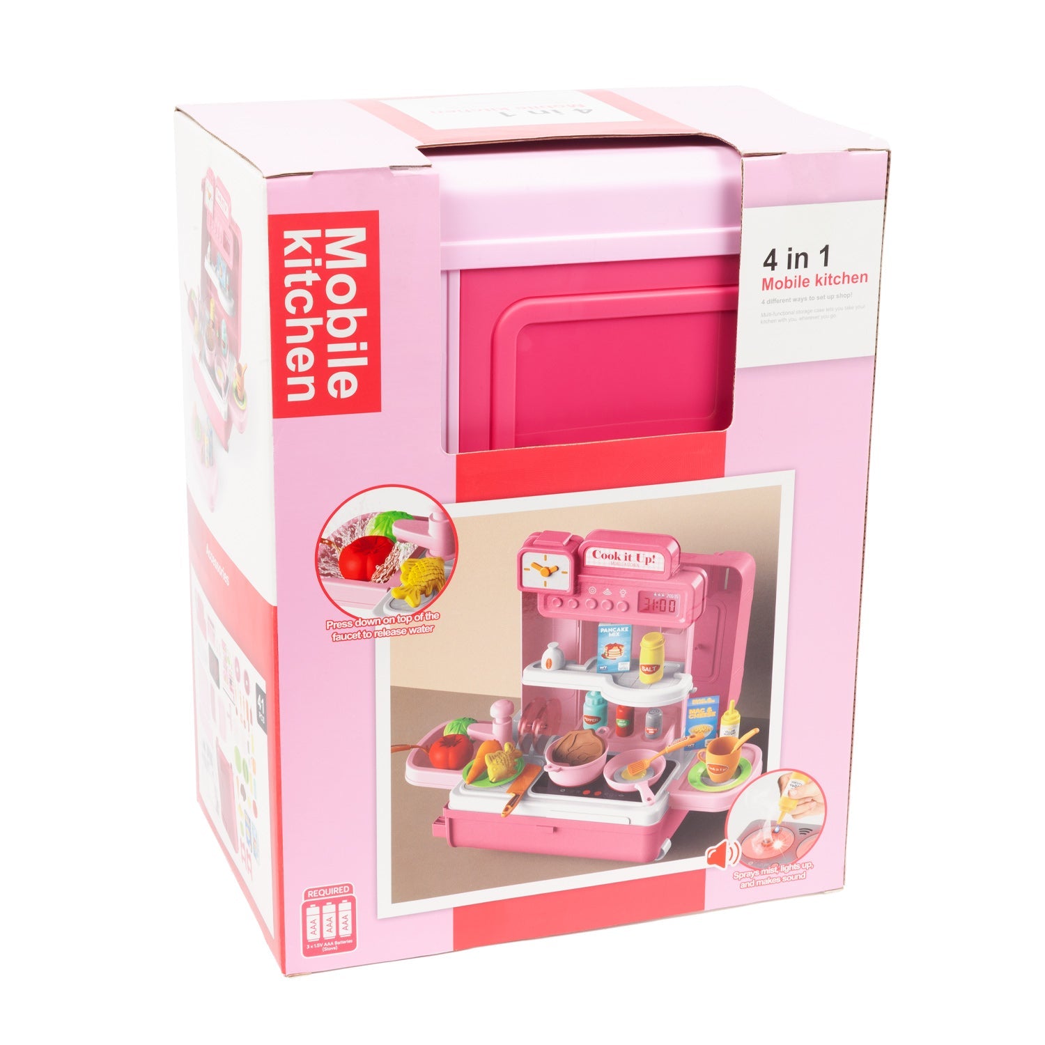 Set de cocina móvil 4 en 1 de 41 piezas