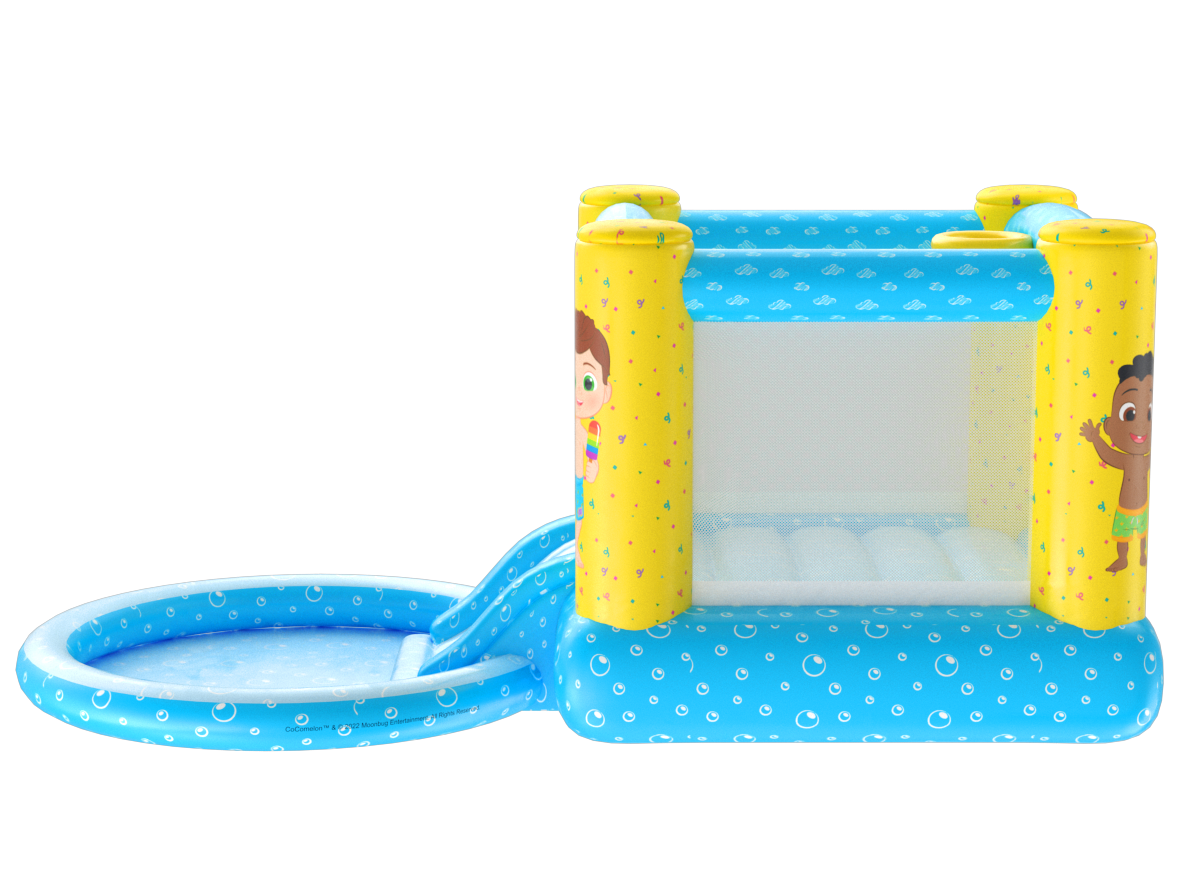 Casa Inflable con Tobogán y Piscina CoComelon (Incluye Bomba de Aire Eléctrica)