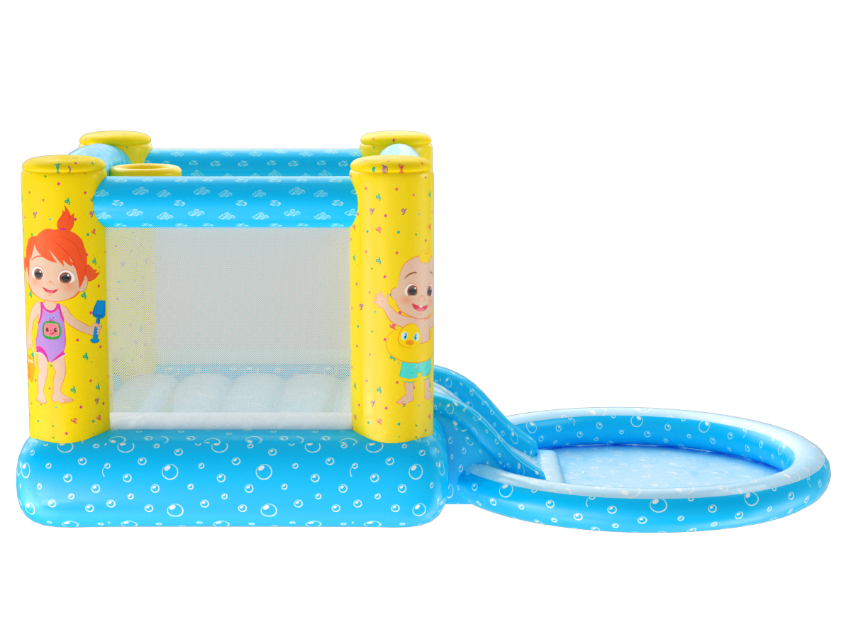 Casa Inflable con Tobogán y Piscina CoComelon (Incluye Bomba de Aire Eléctrica)