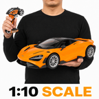Coche RC McLaren 765LT 1:10 de 2,4 GHz con batería recargable