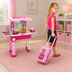 Juego de Cocinita con Maleta Rosa de Lil' Chef (37 Piezas)
