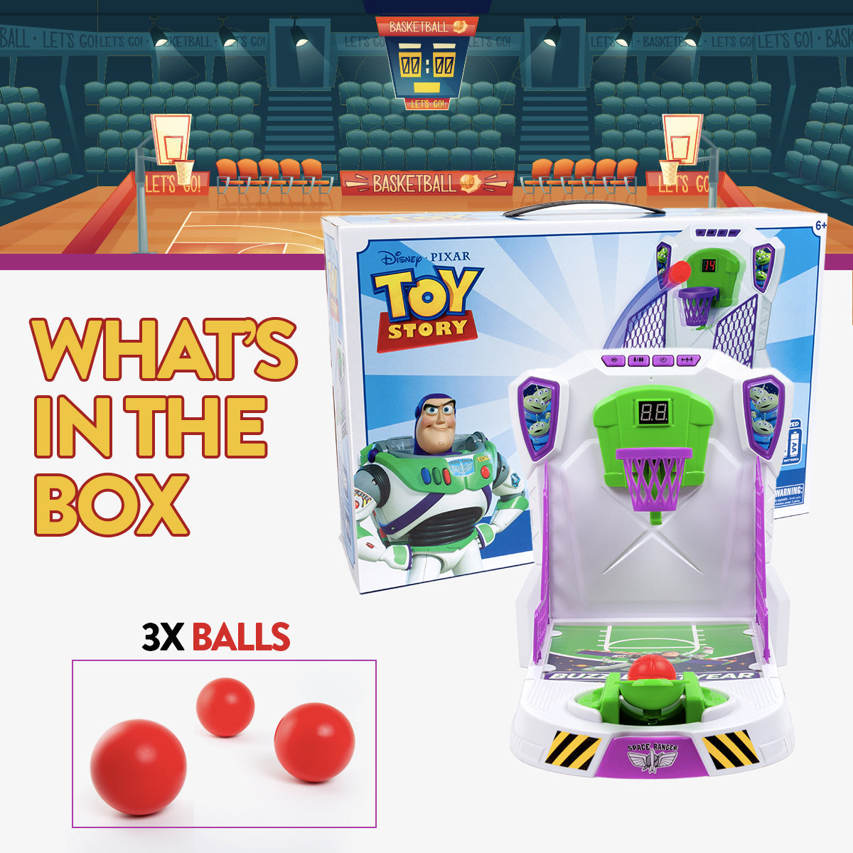 Juego de baloncesto de mesa electrónico de Buzz Lightyear