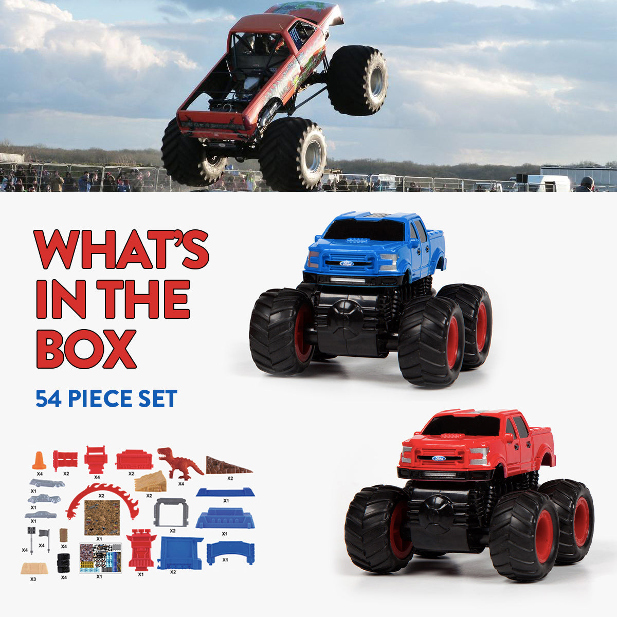 Set de juego Monster Truck Mayhem [54 piezas]