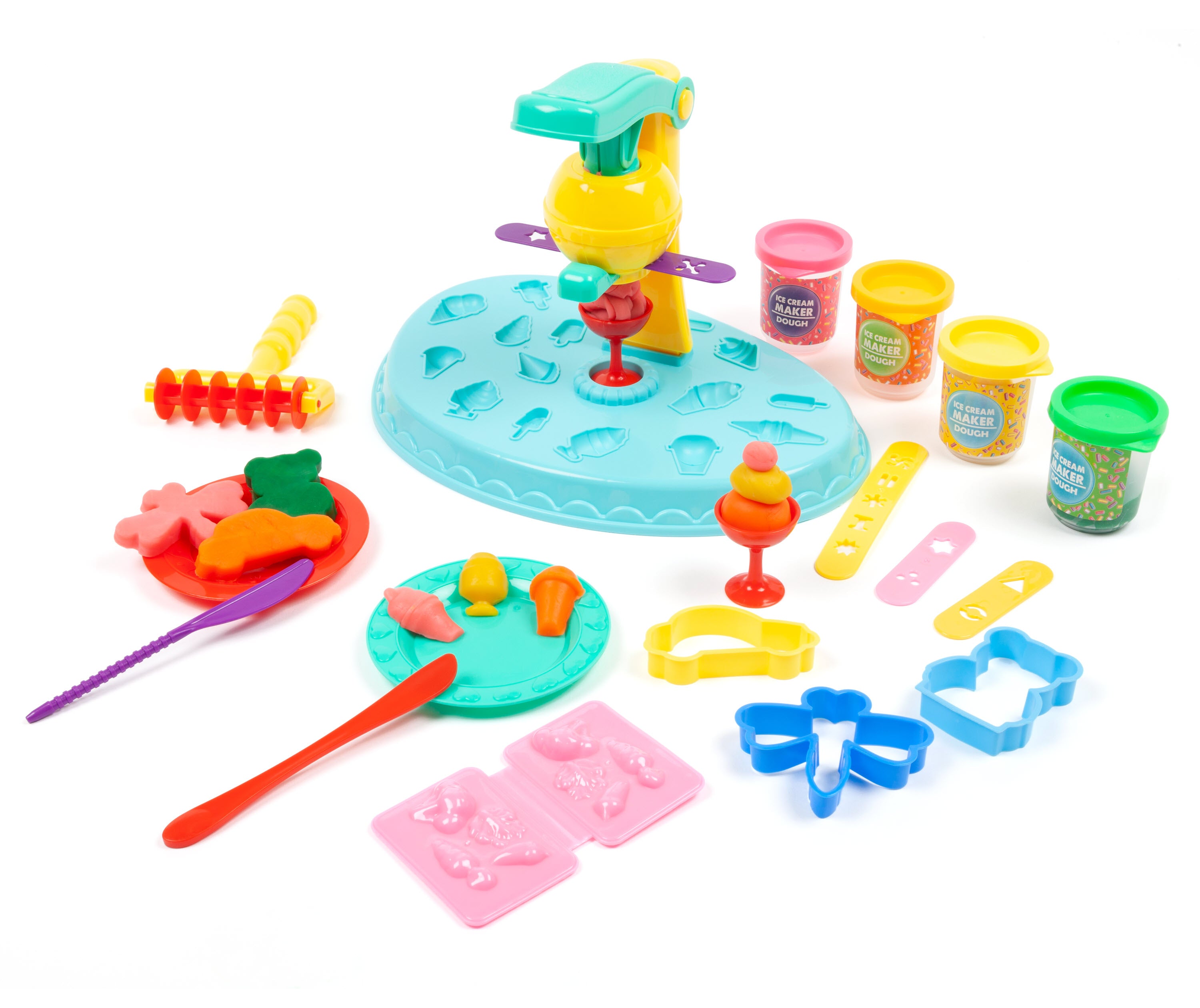 21-Piece Ice Cream Maker Activity Dough Playset – World Tech Toys