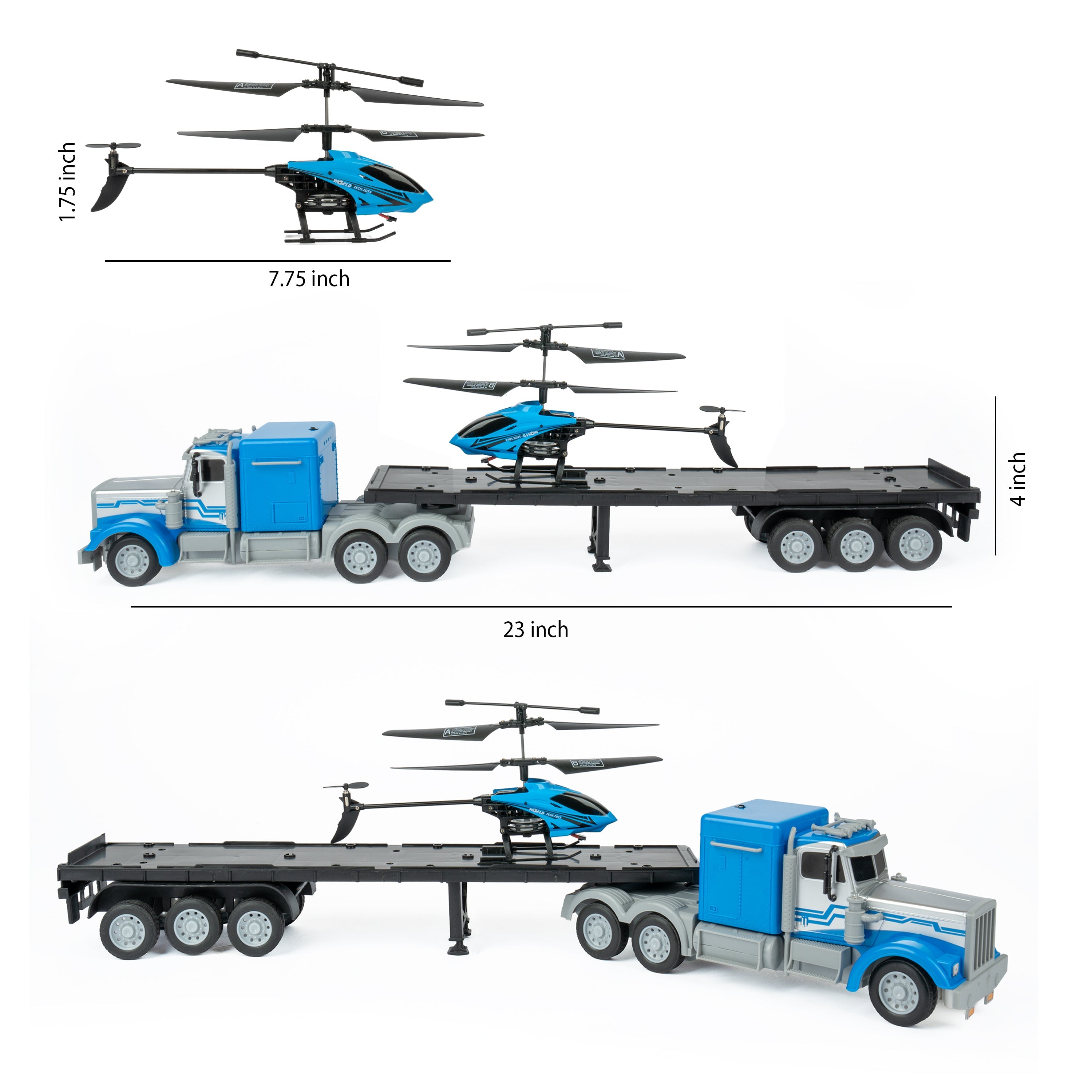 Helicóptero y camión Mega Hauler Gyro RC [paquete de 2]