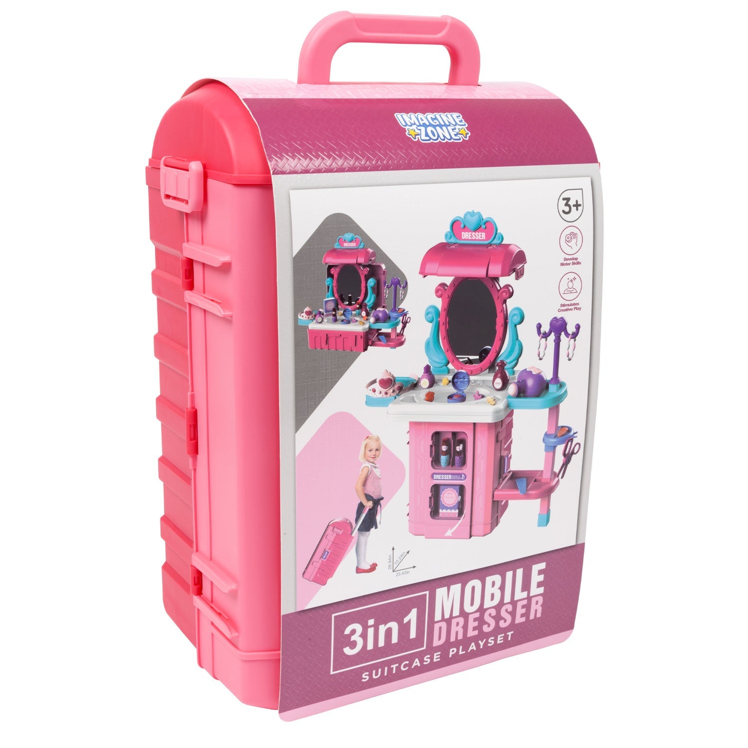 3in1 Mobile Dresser Suitcase 38 Piece Playset – World Tech Toys