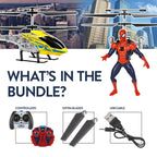Spider-Man Flying Figure & REX Hercules Unbreakable Helicopter Bundle