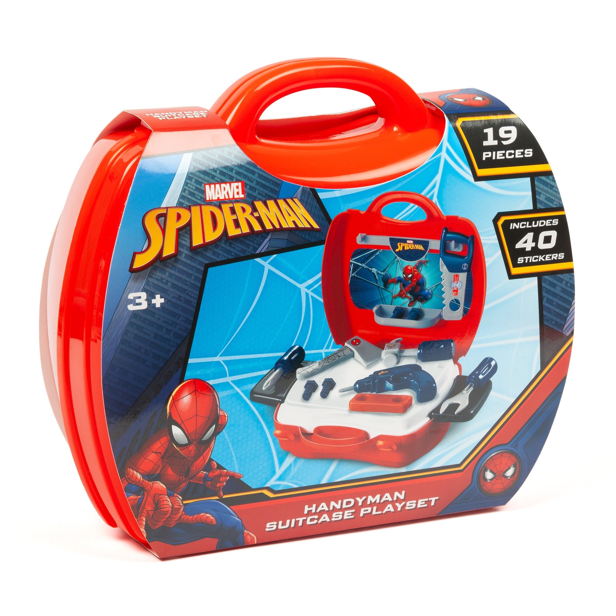 Juego de herramientas de 19 piezas en maleta de manitas de Spider-Man