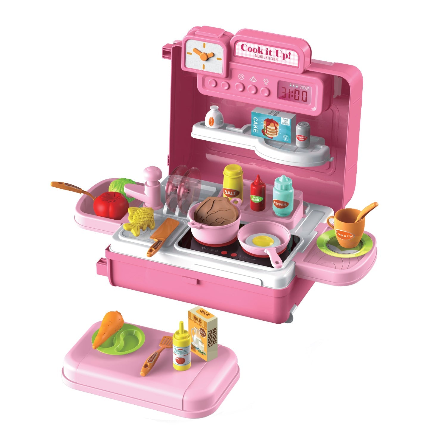 Set de cocina móvil 4 en 1 de 41 piezas