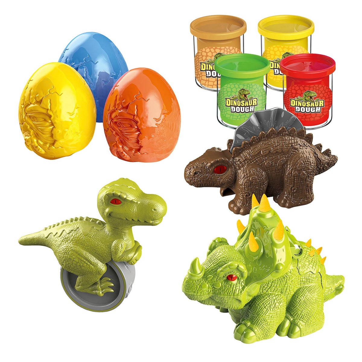Juego de 12 piezas de plastilina de dinosaurios