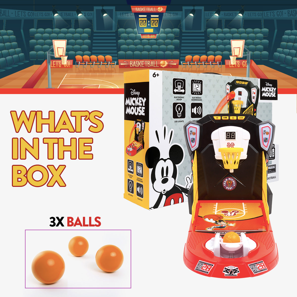 Mickey Mouse Electronic Tabletop Basketball Playset