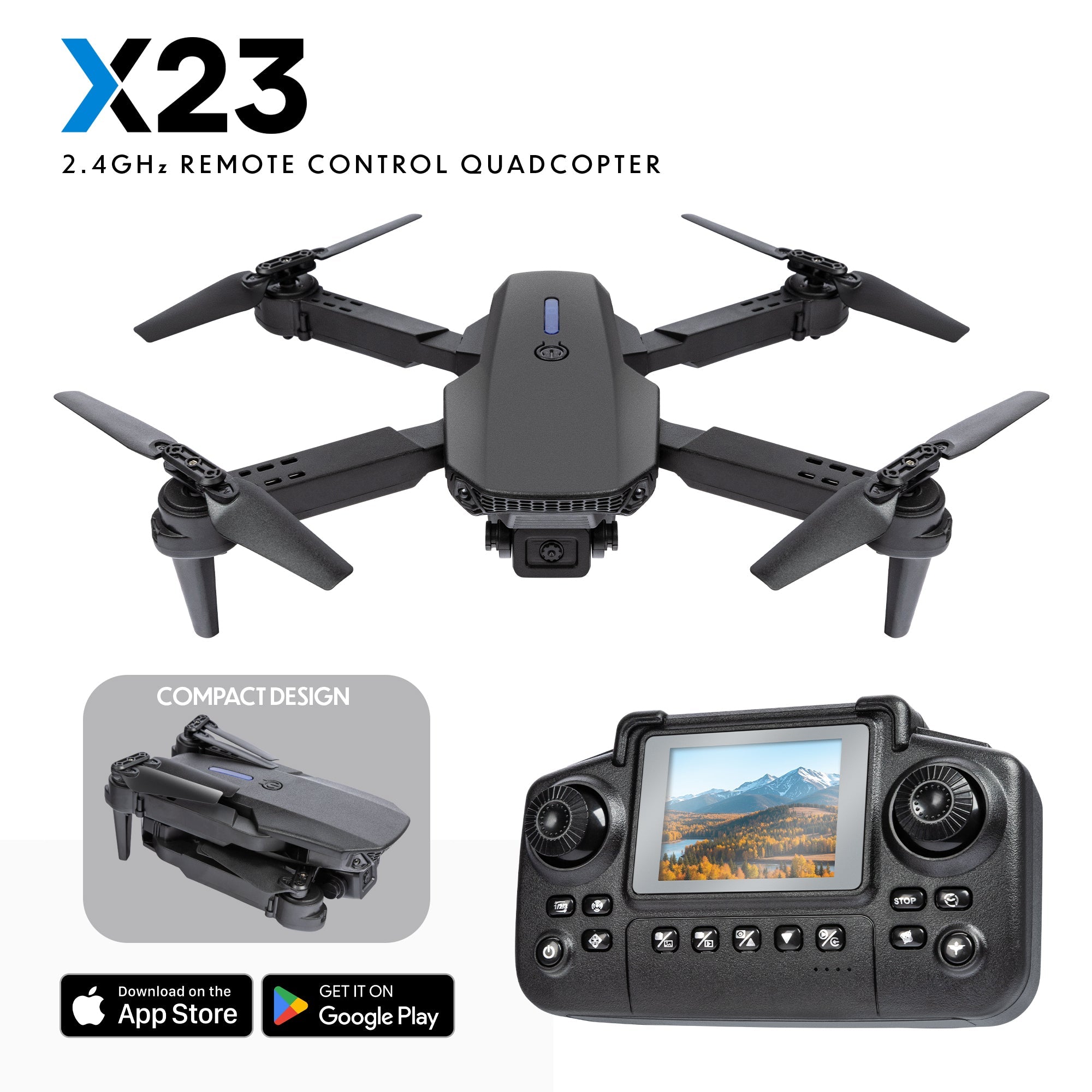 X23 Live Feed Drone 2.4Ghz Remote Control Quadcopter
