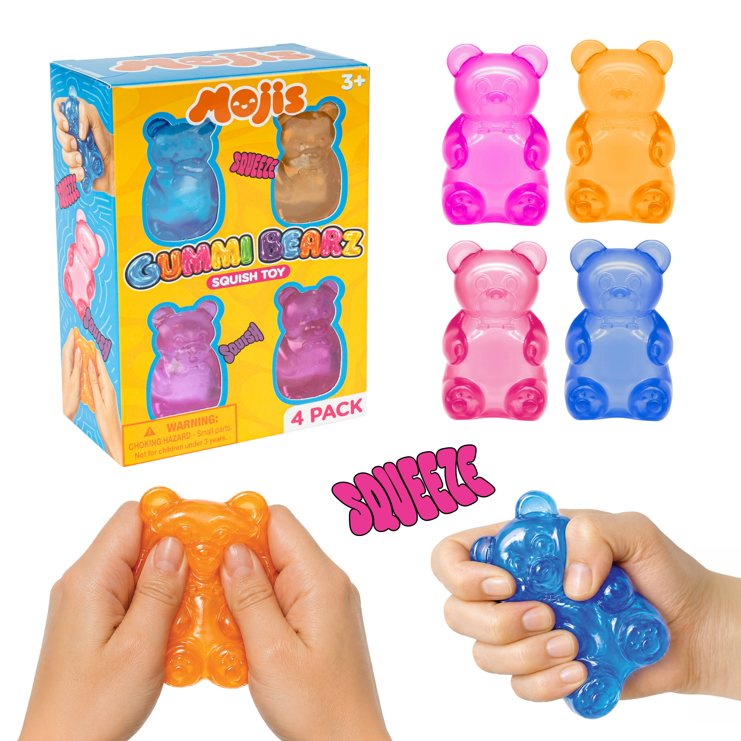Mojis Gummi Bearz Squishy 4-Pack – World Tech Toys