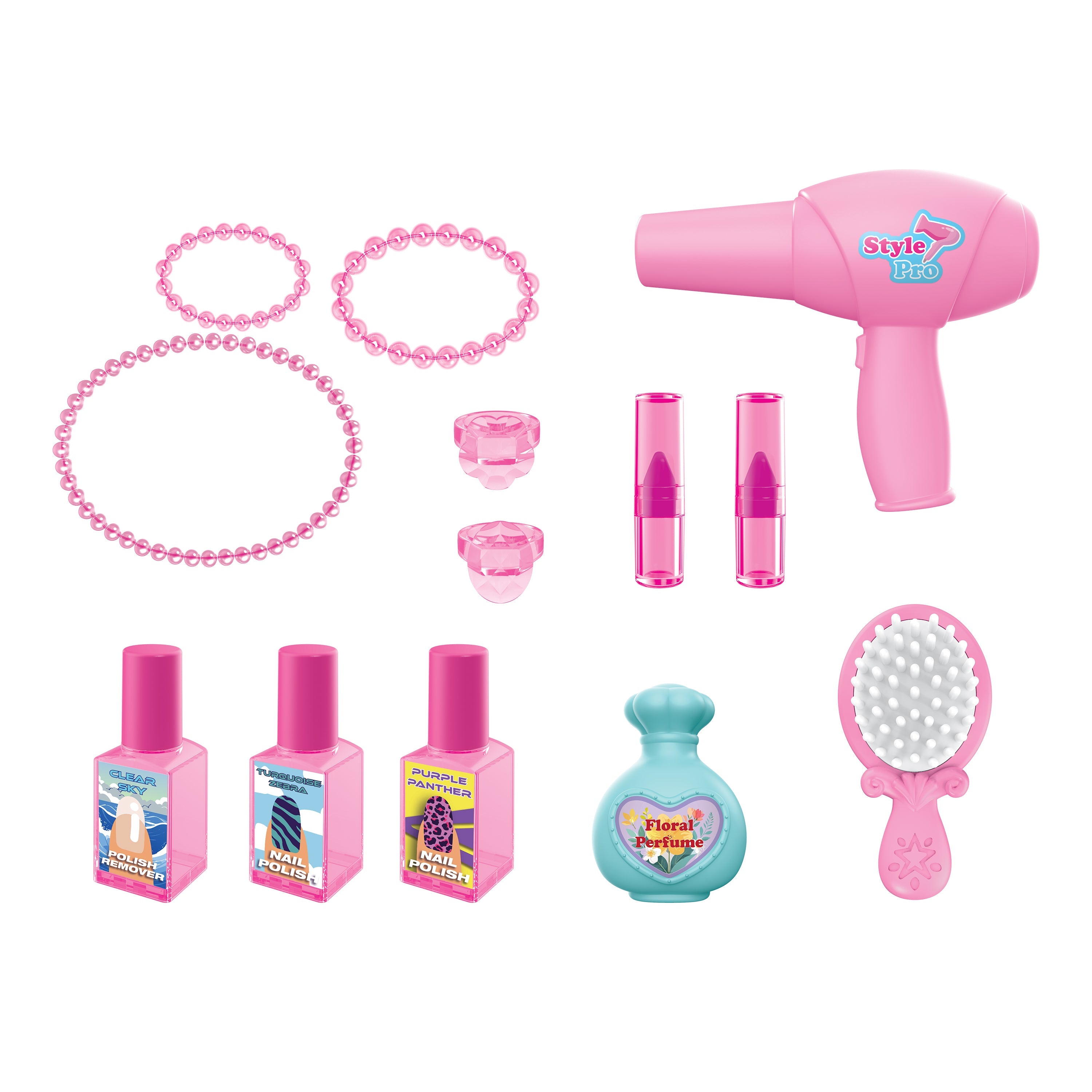 Tocador de juguete Glamour Queen para niñas (22 piezas)