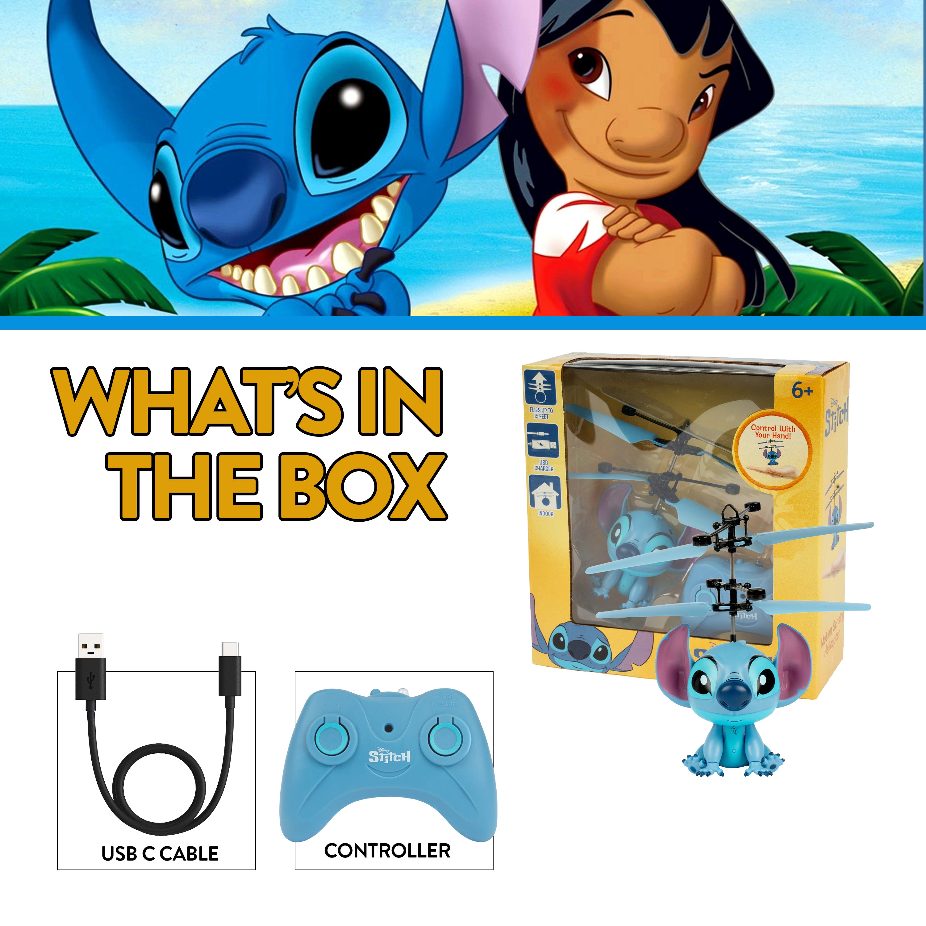 Disney Stitch Big Head UFO