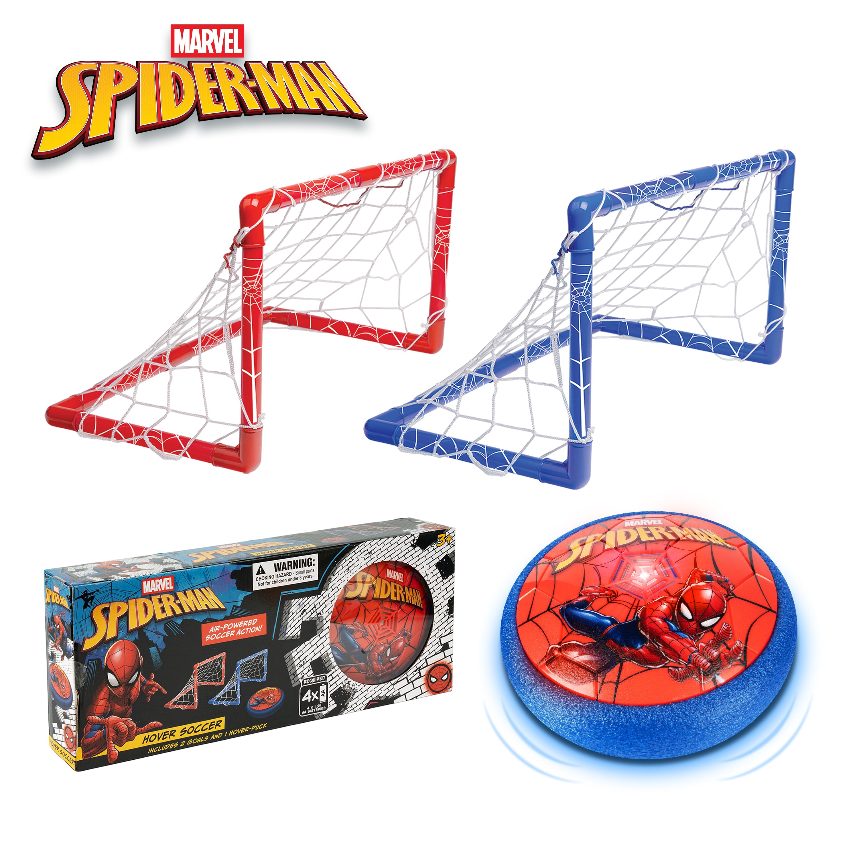 Spider-Man Hover Ball Soccer Playset with 2 Goals