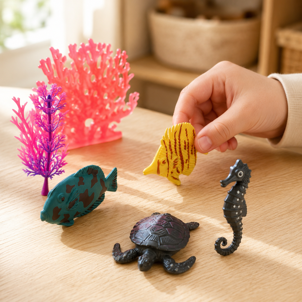 World of Animals Marine sea Figurine Playset, 20 pcs