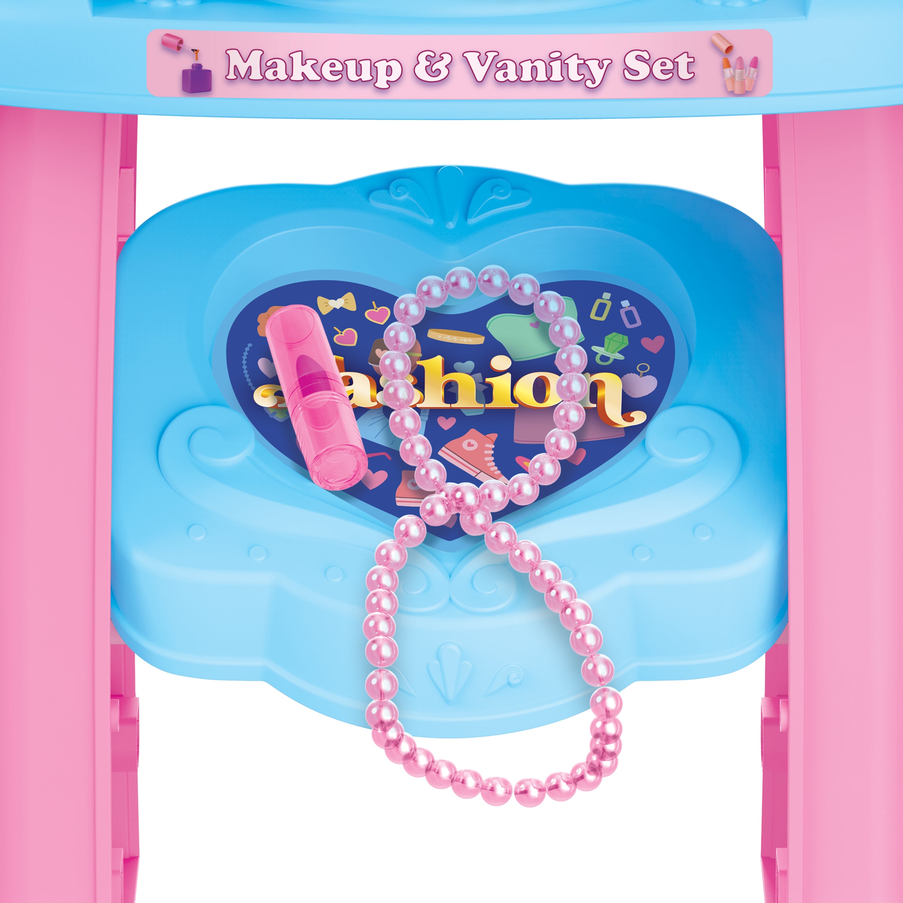 Tocador de juguete Glamour Queen para niñas (22 piezas)