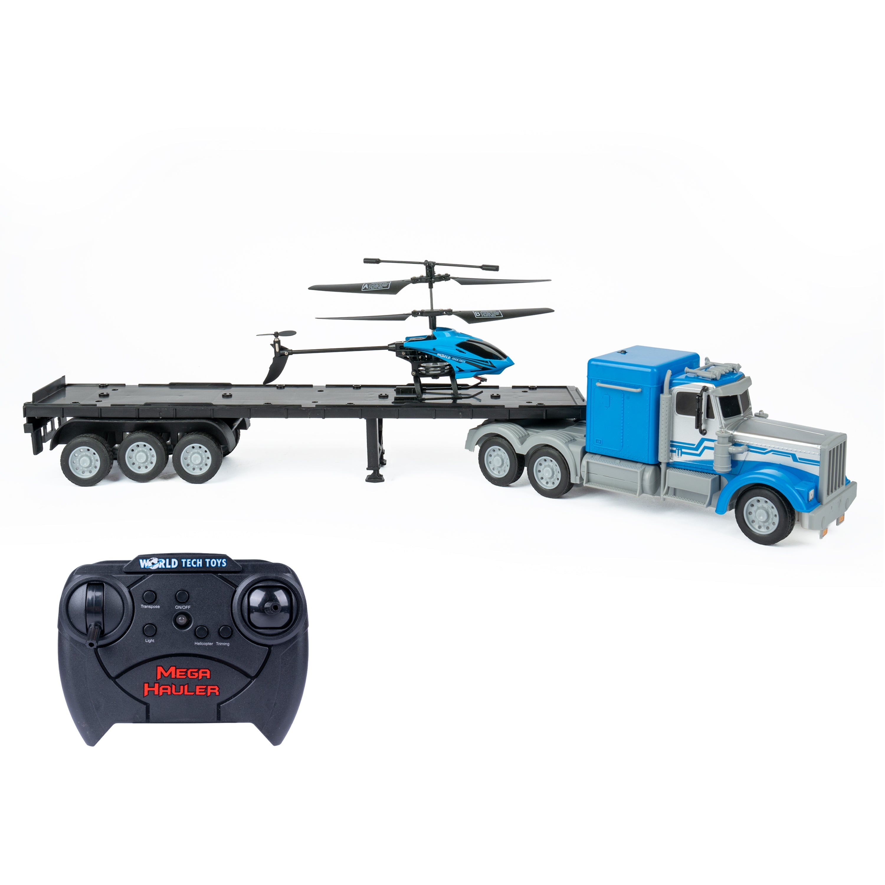Helicóptero y camión Mega Hauler Gyro RC [paquete de 2]