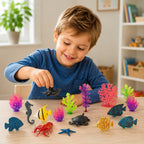 World of Animals Marine sea Figurine Playset, 20 pcs