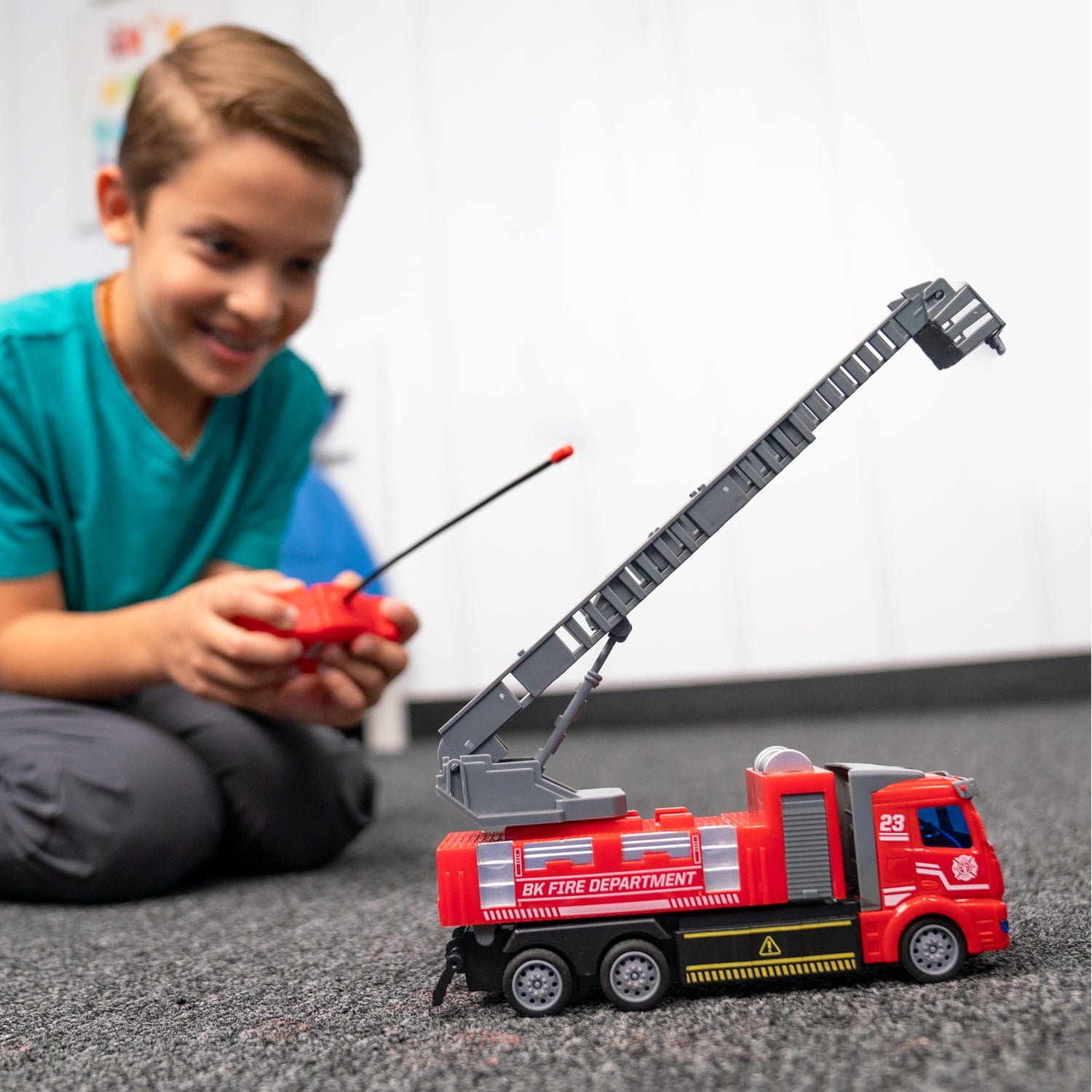 Big Kid's Fire Department RC Ladder Truck | HobbyTron™ – World