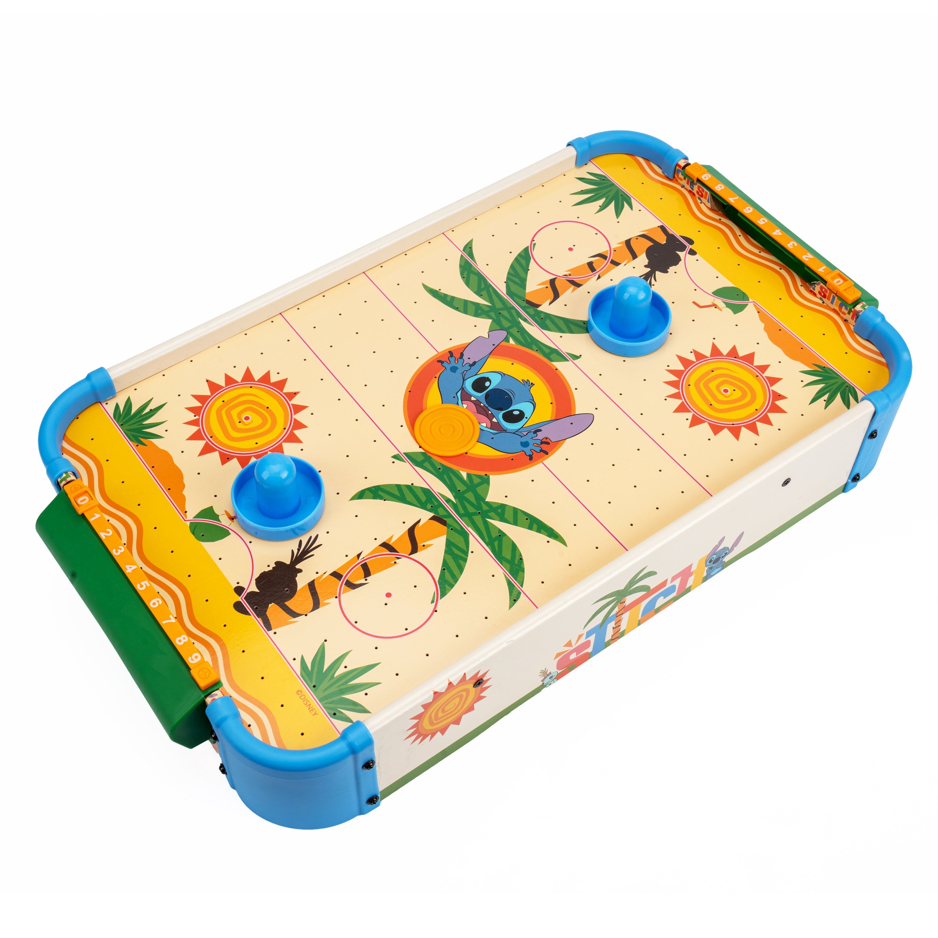 Disney Stitch Wooden Electronic Tabletop Air Hockey