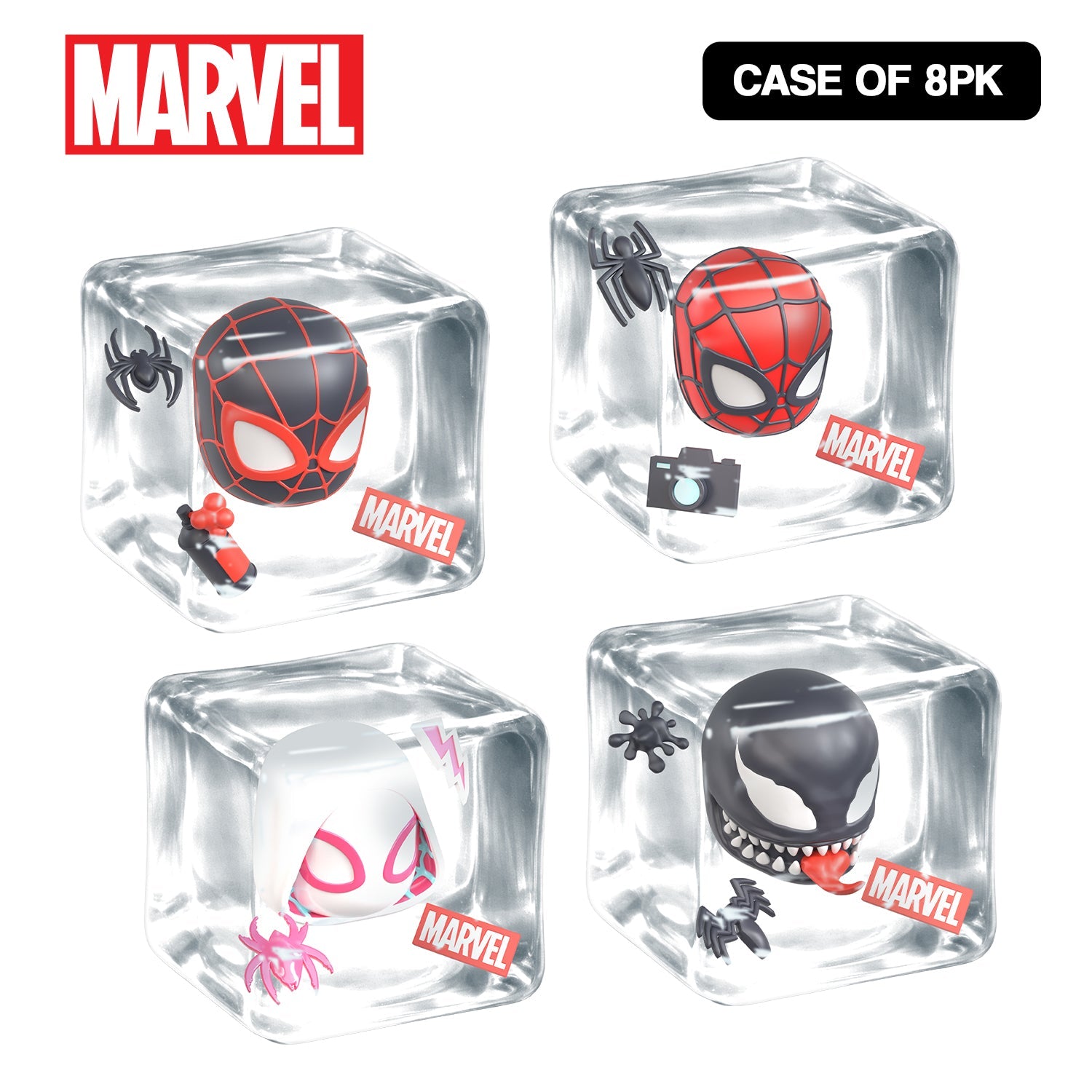 8Pk Mojis Marvel Spider-Man Cube Squishes