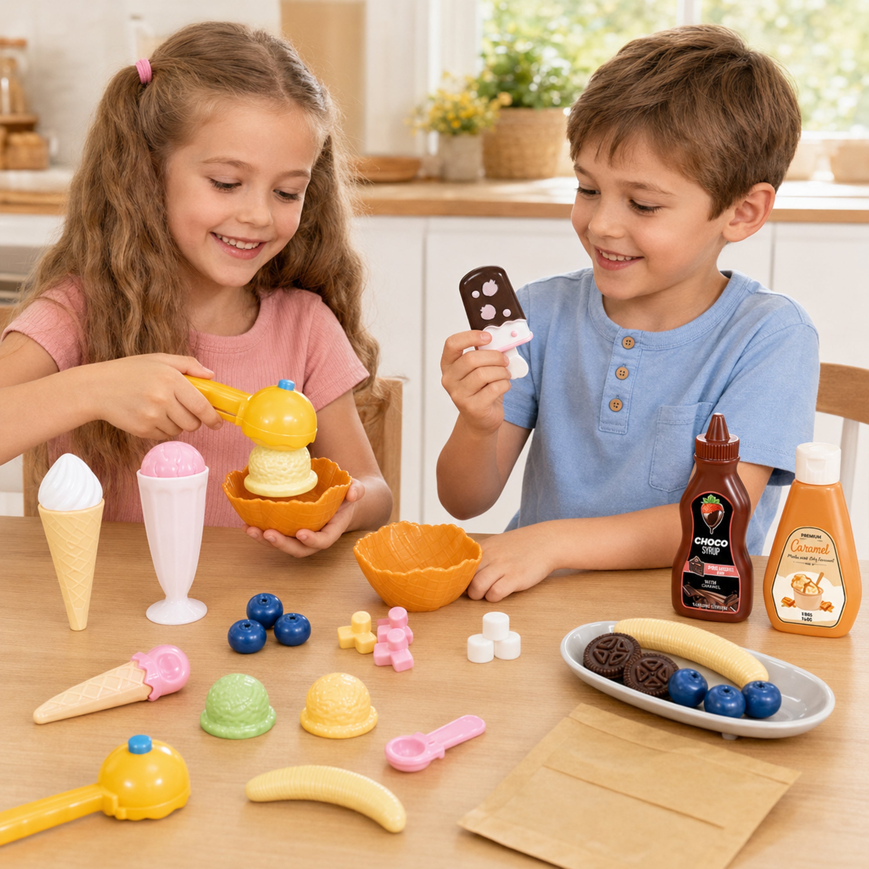 Pretend and Play Ice Cream Playset (31 Pieces)